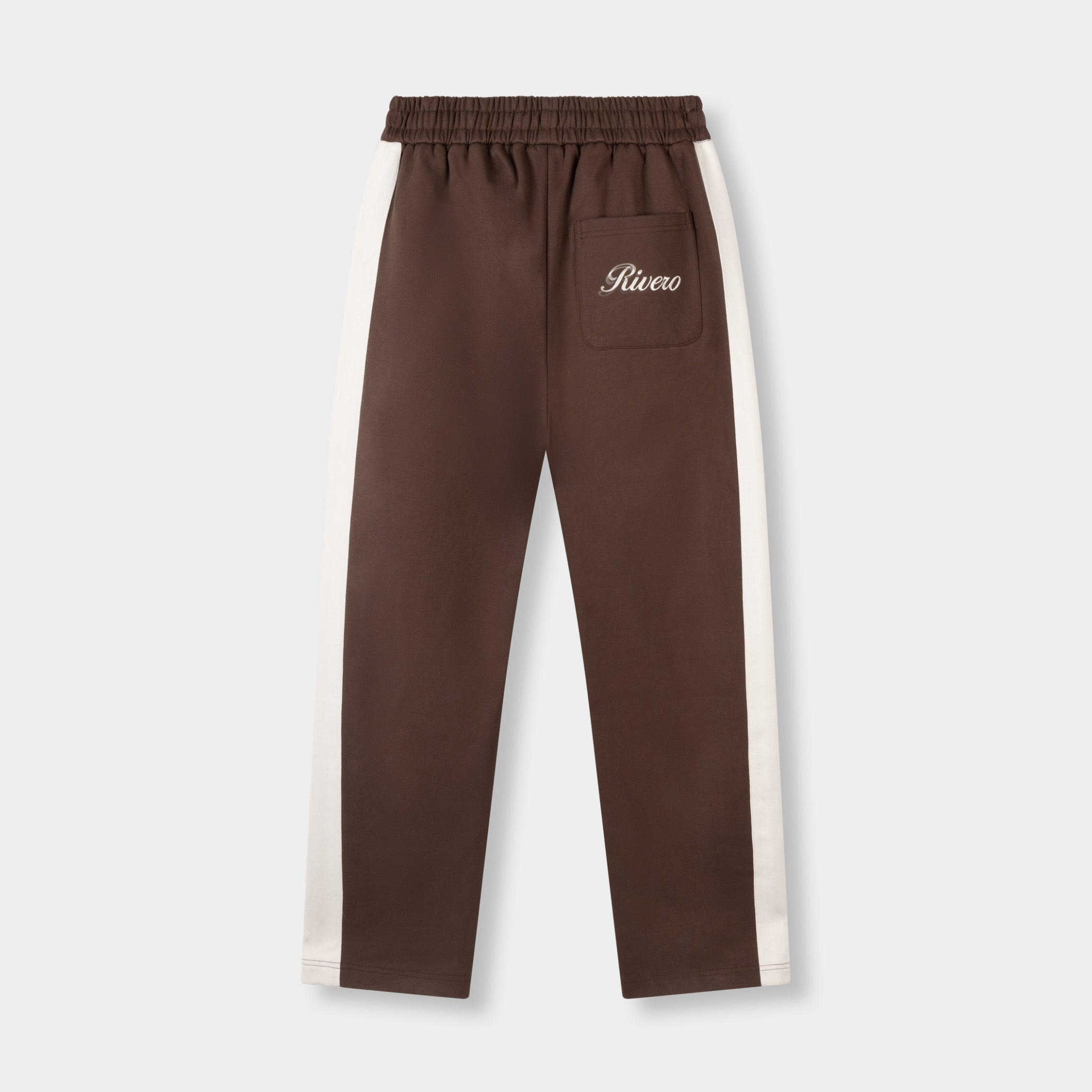 DUAL STRIPE TRACKPANTS BROWN/CREAM