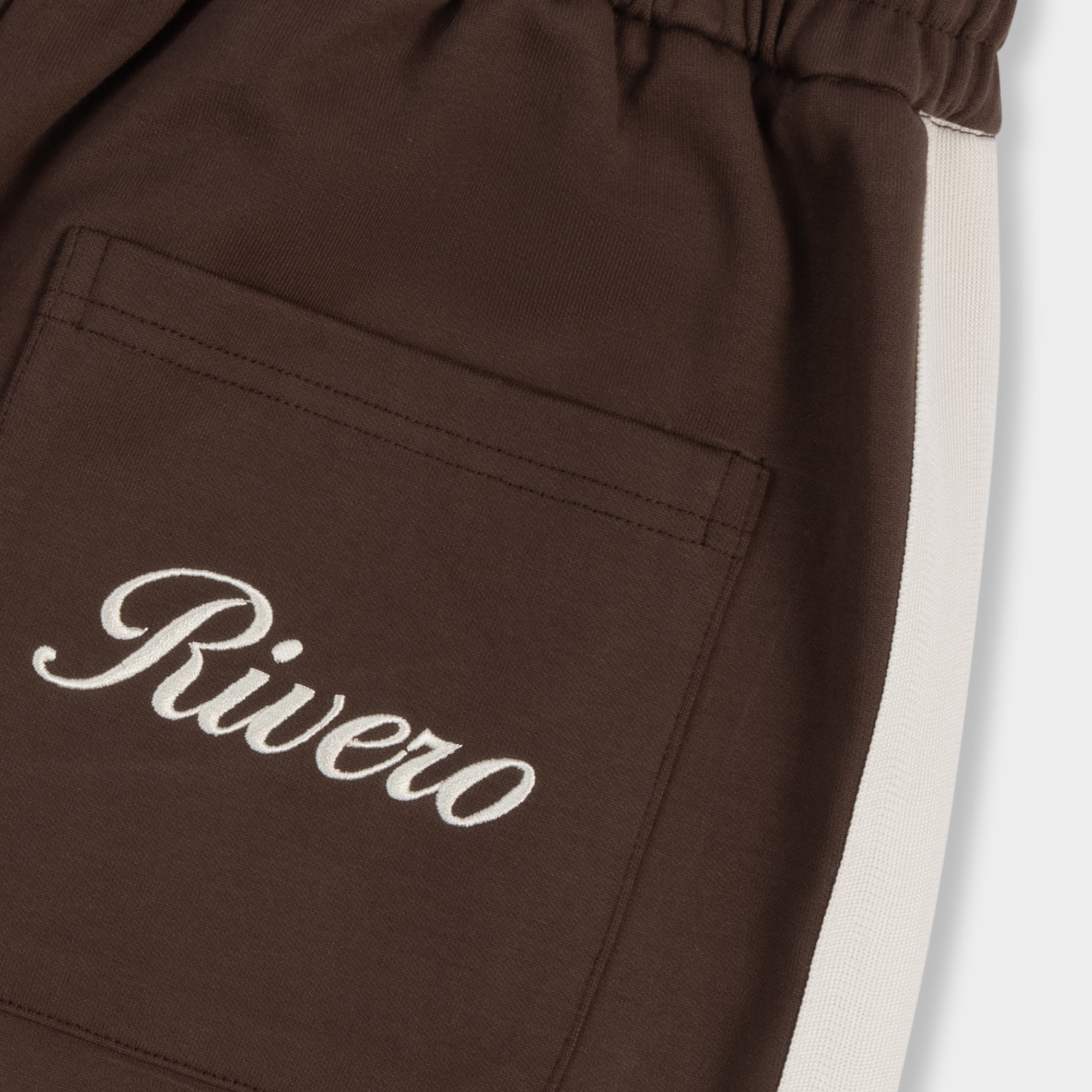 DUAL STRIPE TRACKPANTS BROWN/CREAM