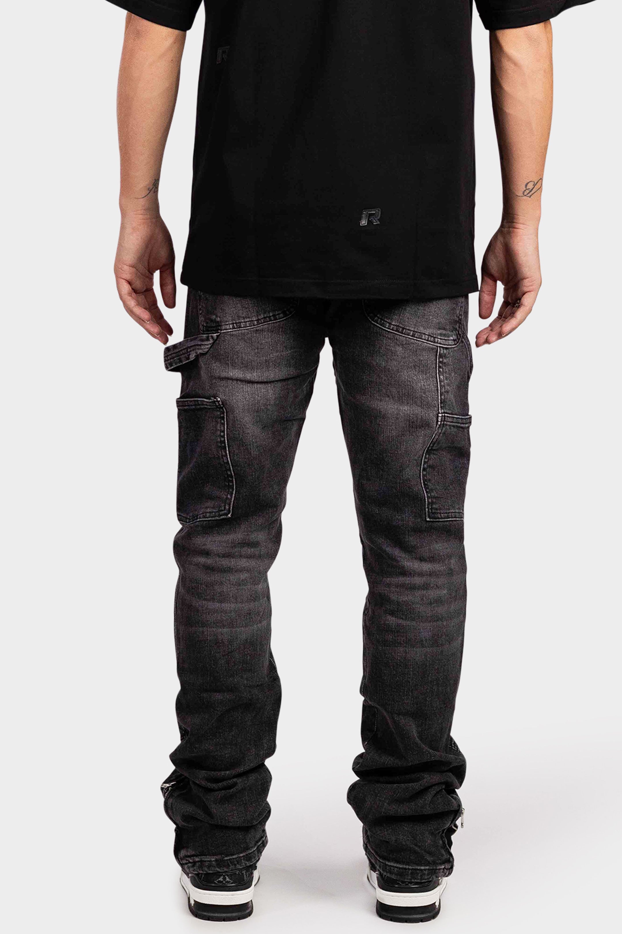 STRAIGHT WORKER DENIM JEANS BLACK