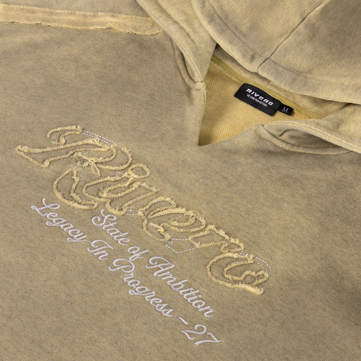 RAW CUT BOX-FIT WASHED HOODIE