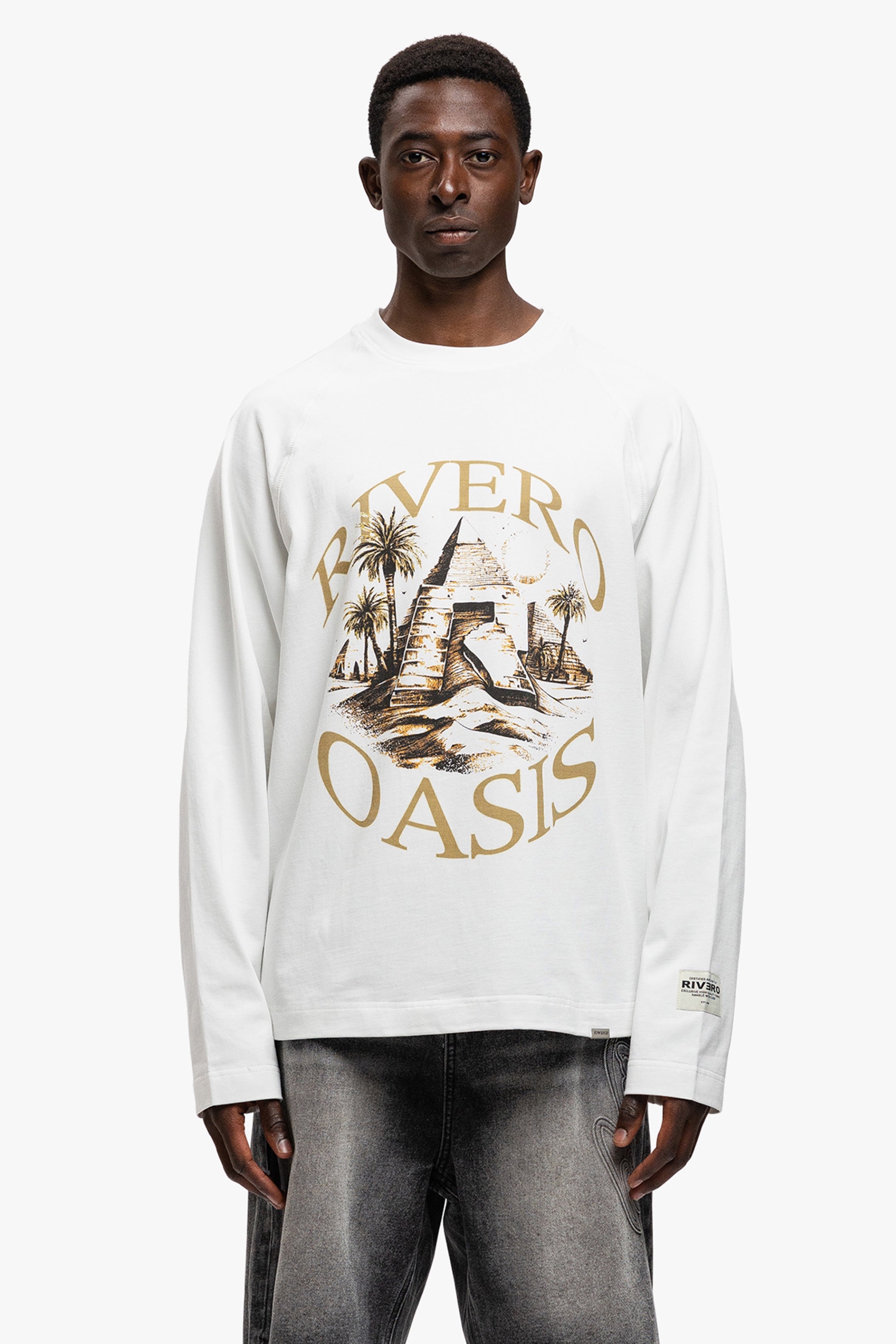 OASIS LONG SLEEVE TEE WHITE