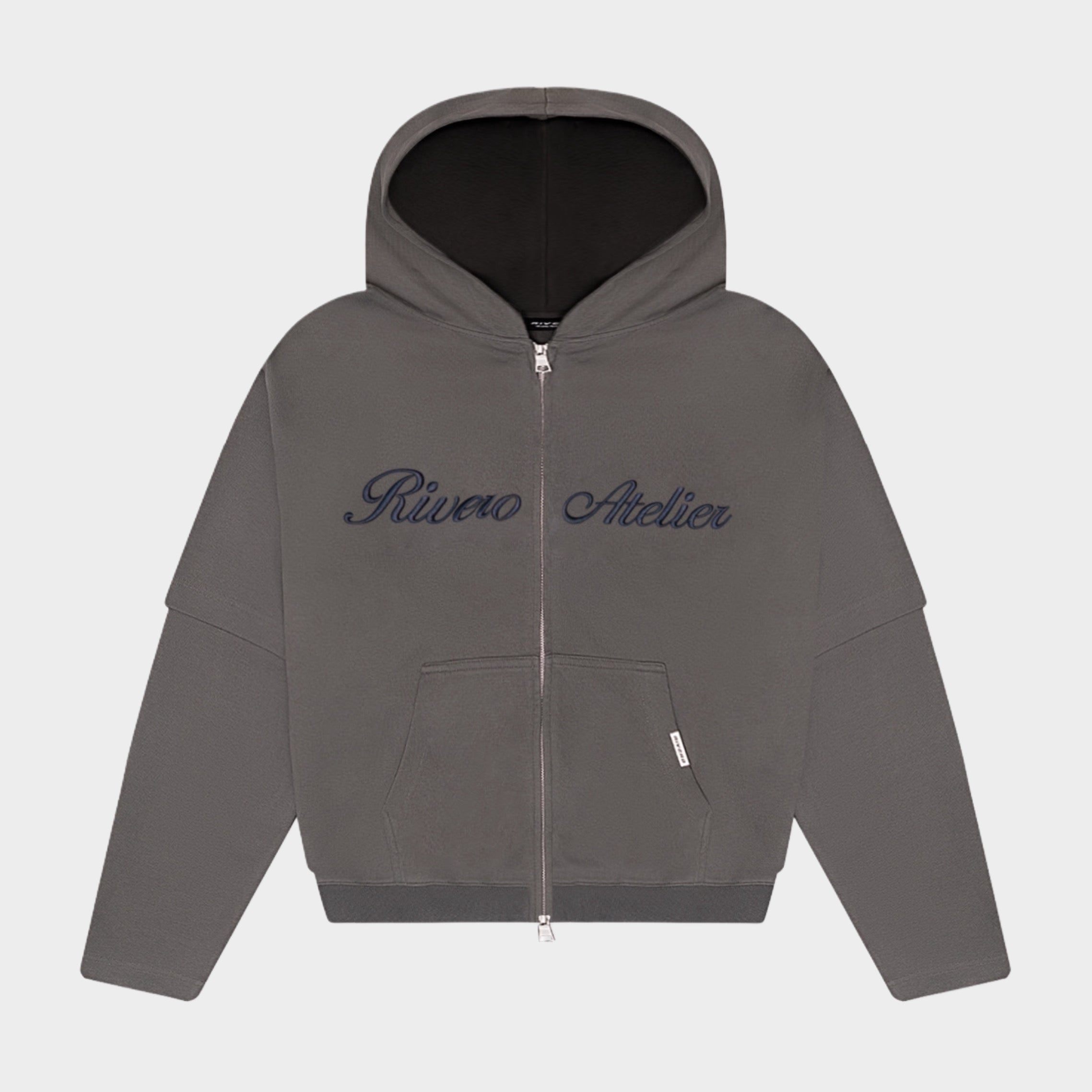 ATELIER DOUBLE LAYERED ZIP HOODIE