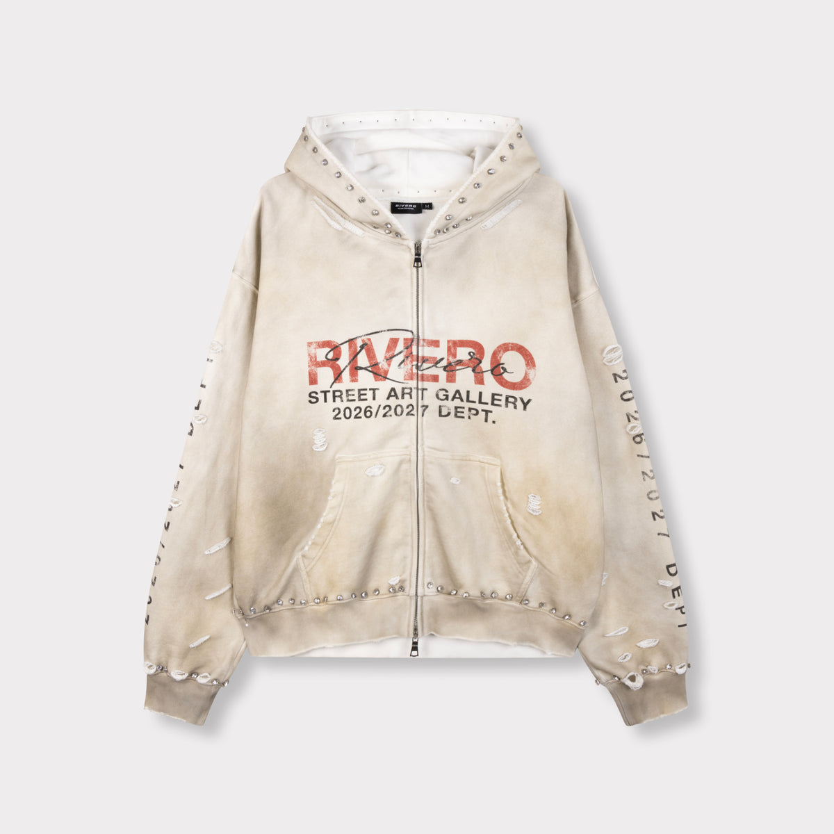 FADED GEMSTONE ZIP HOODIE