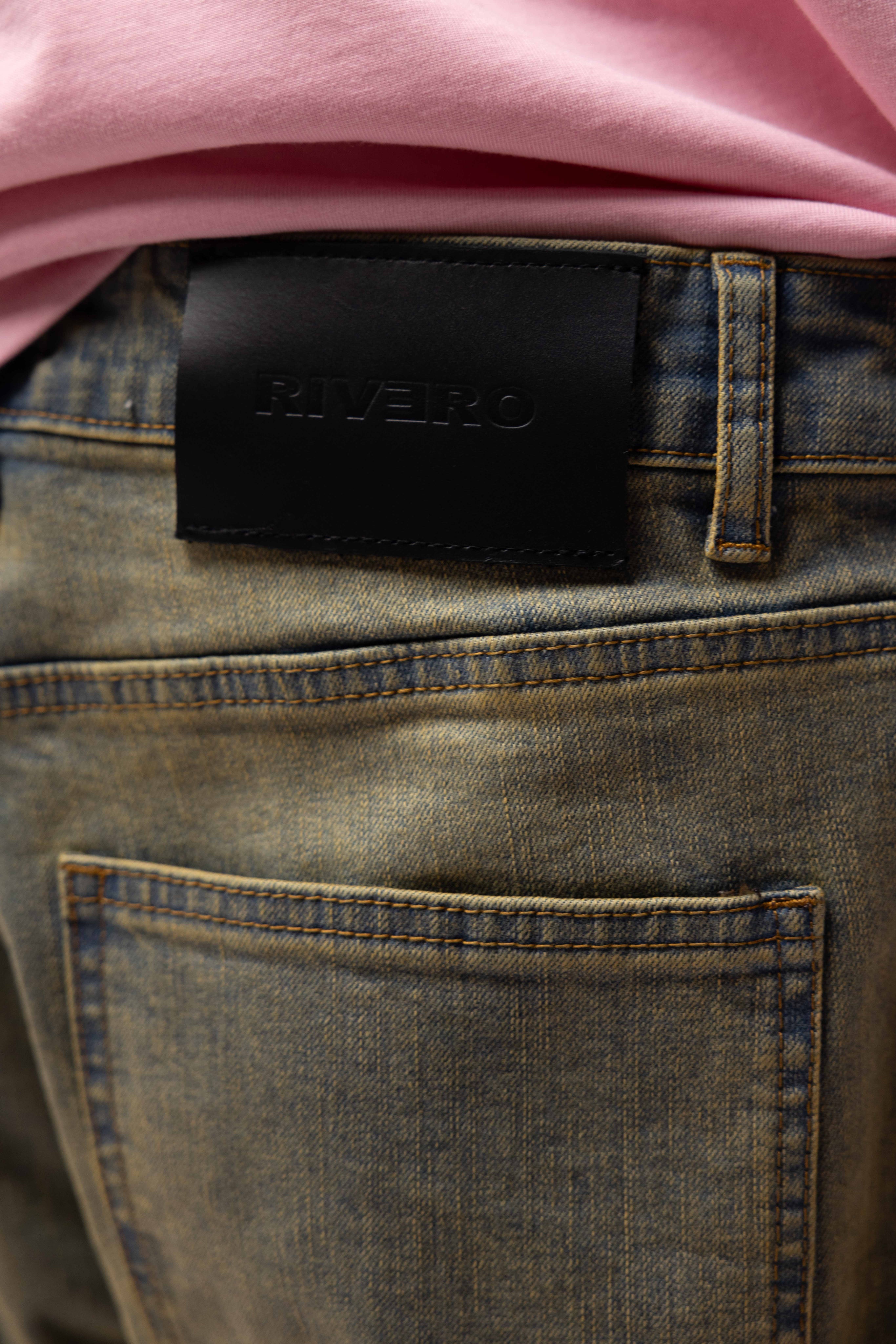 BAGGY HEAVY WASHED CARGO DENIM JEANS