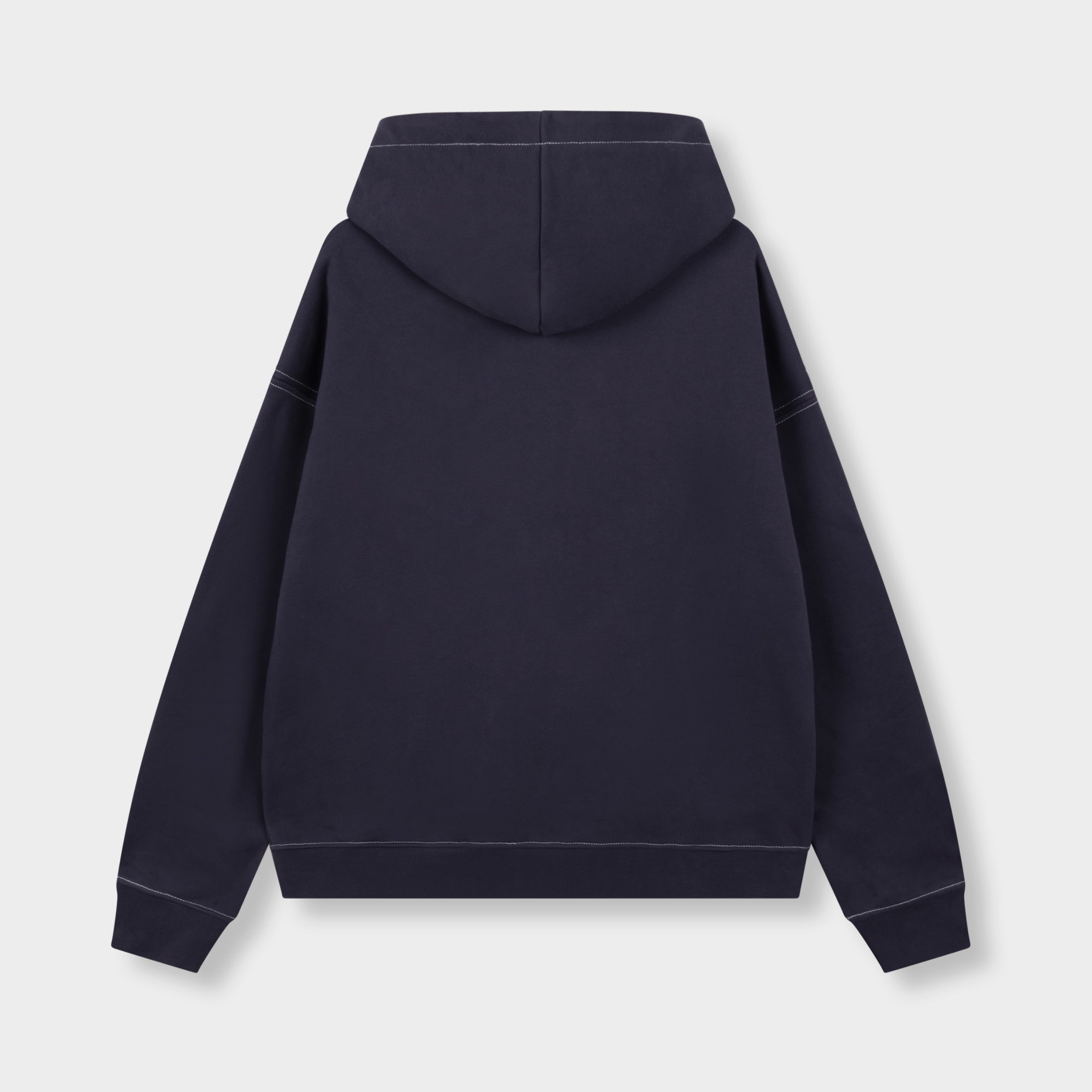 SEAMS ZIP HOODIE NAVY
