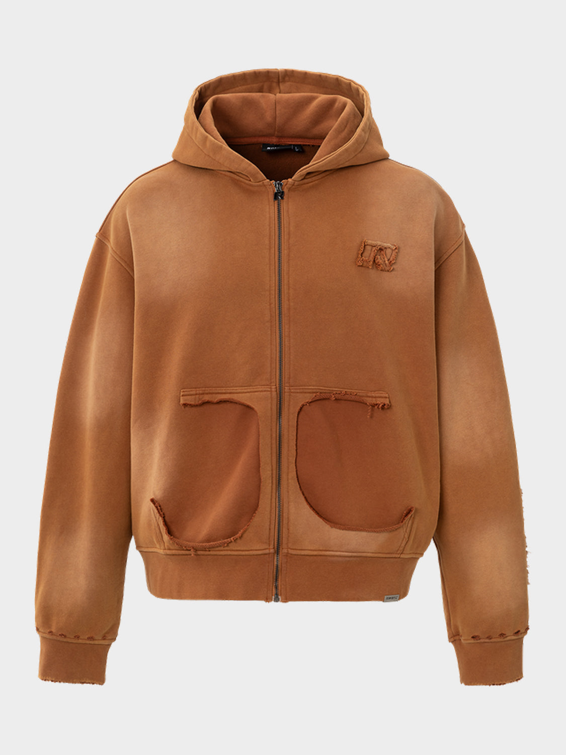 VINTAGE RAW ZIP HOODIE RUSTY