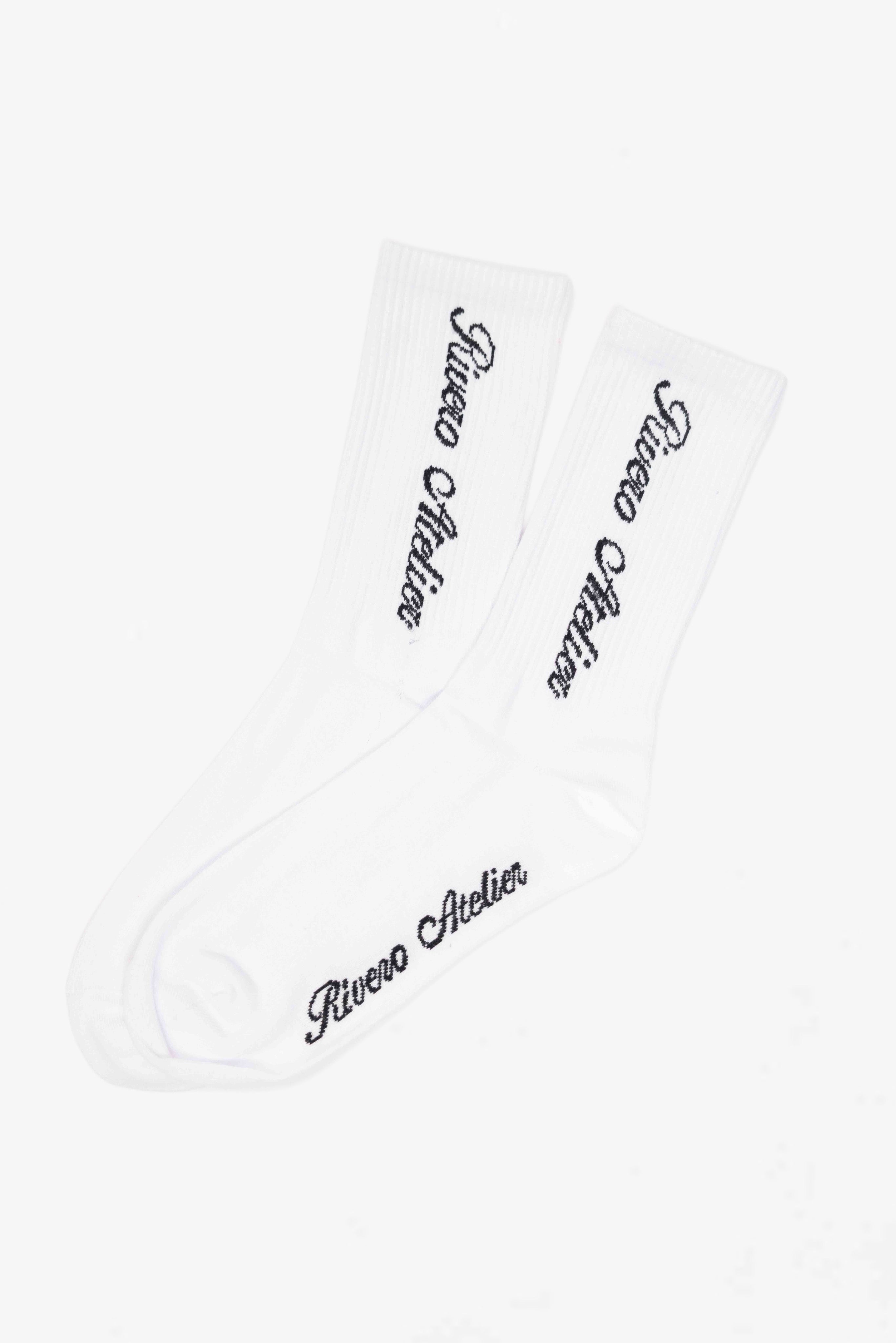 ATELIER LOGO SOCKS WHITE