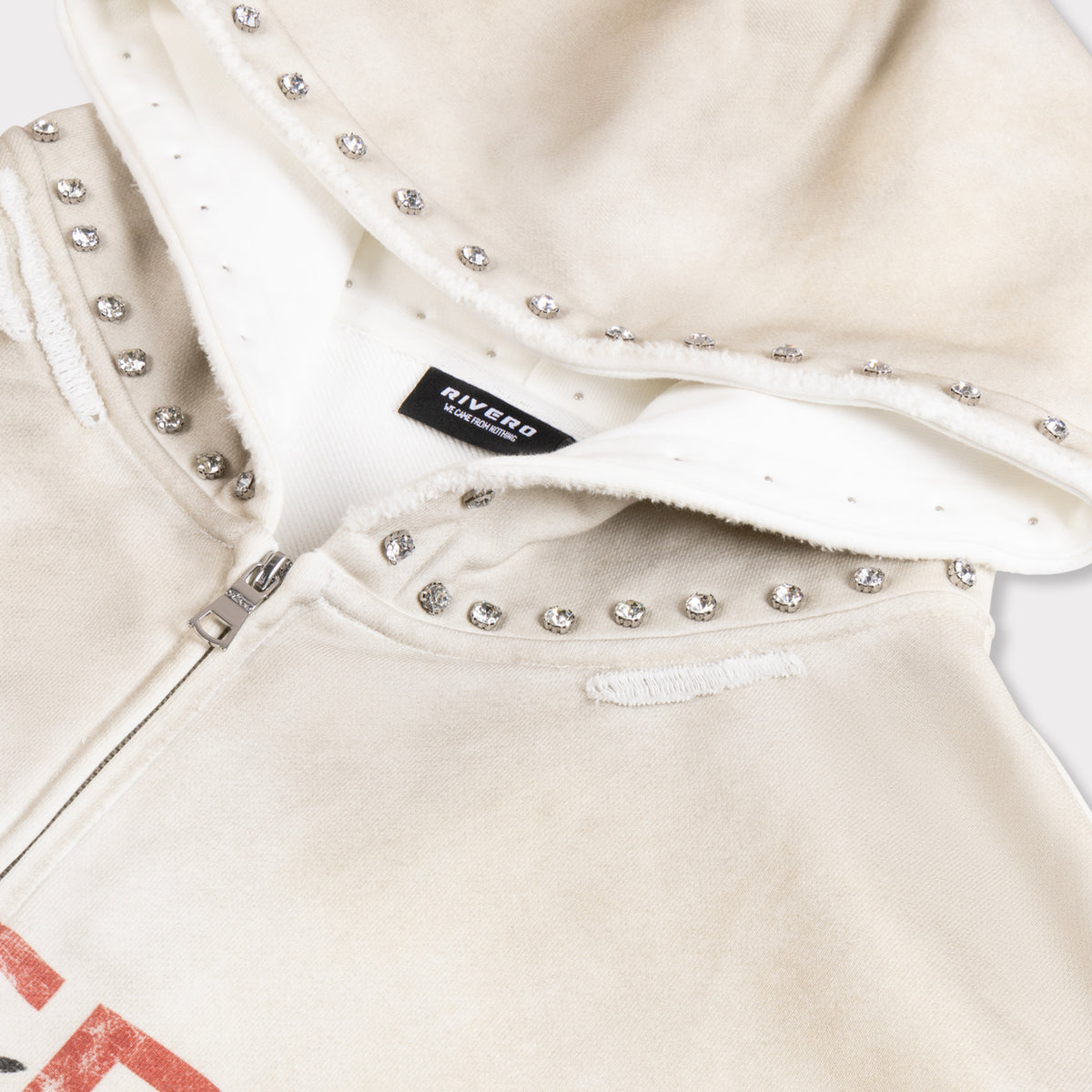 FADED GEMSTONE ZIP HOODIE