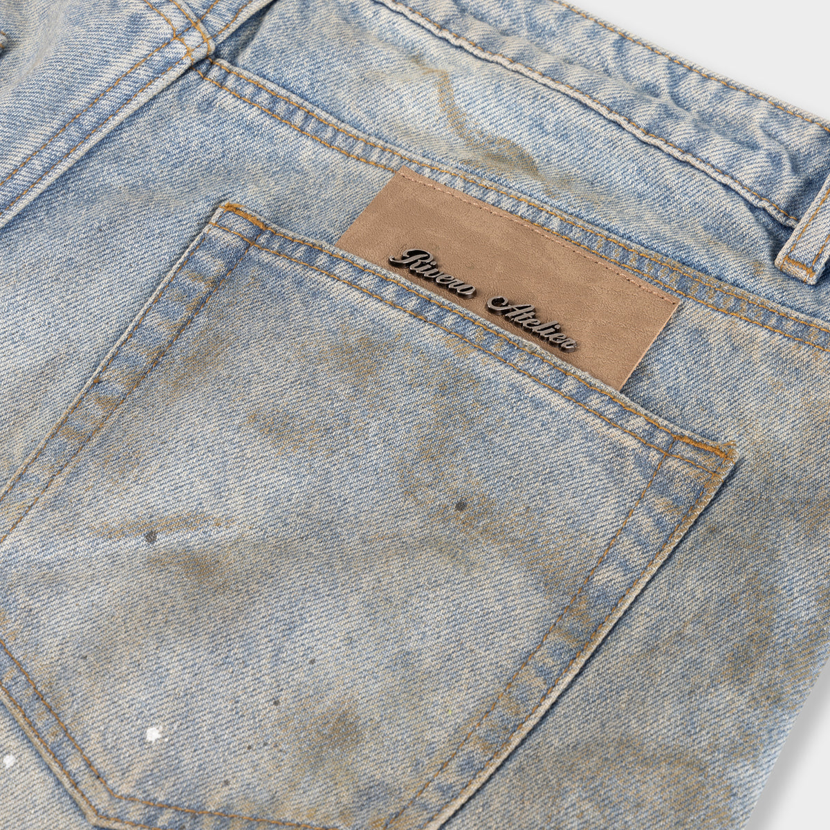 AGED FORM DENIM JEANS