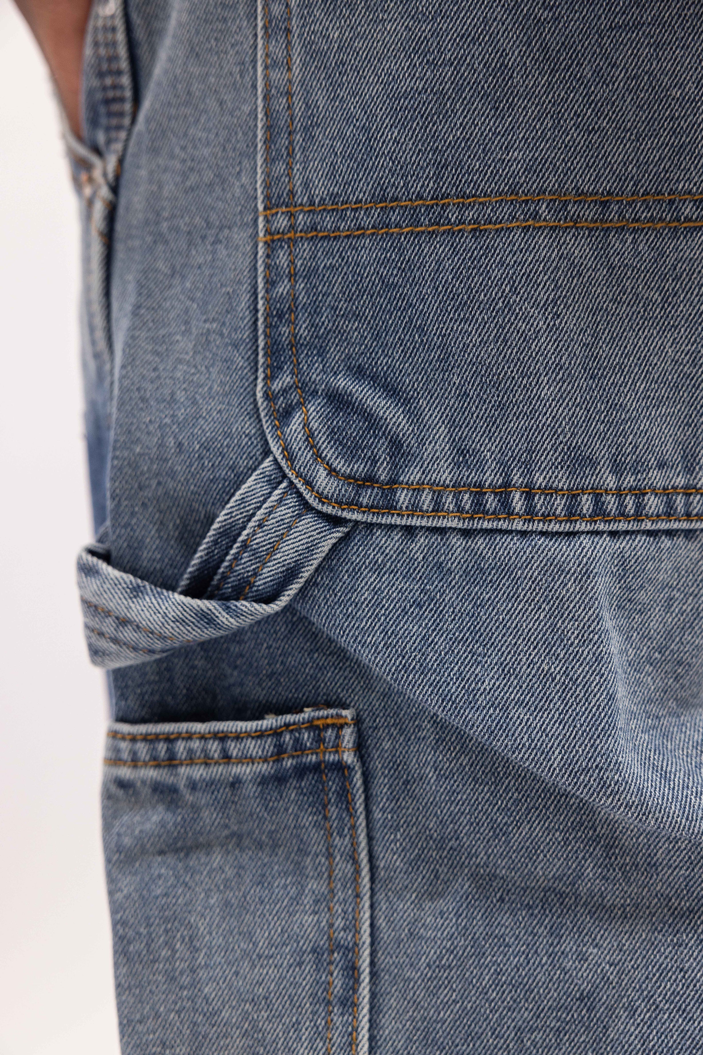 CARPENTER DENIM SHORTS BLUE