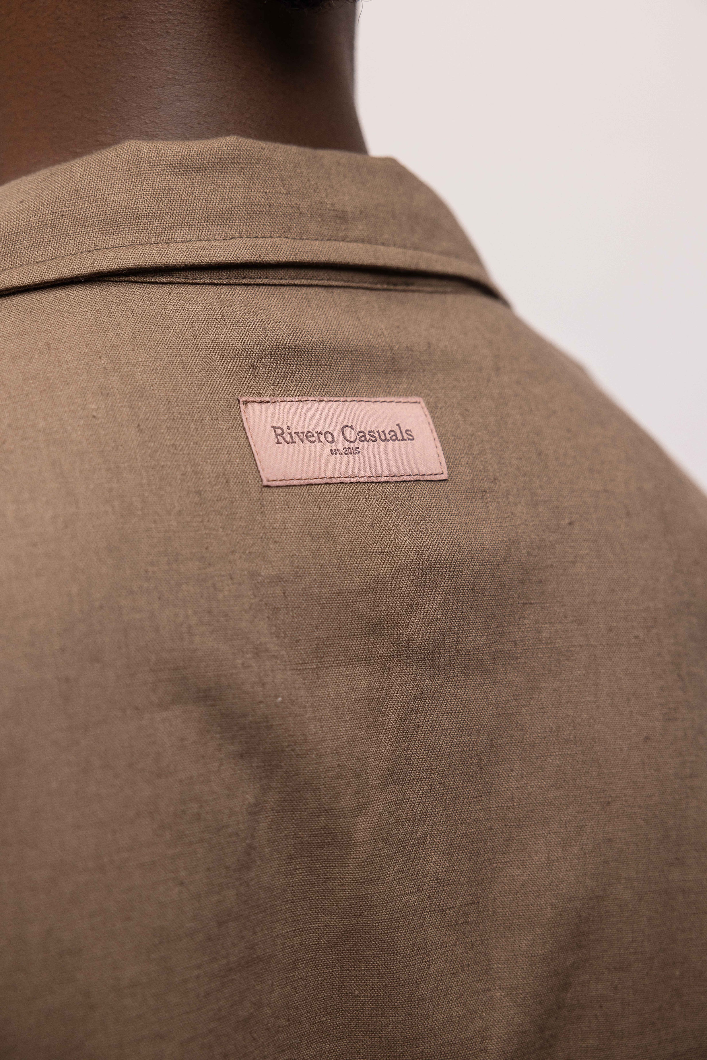 LINEN SHIRT SHORT SLEEVE BROWN