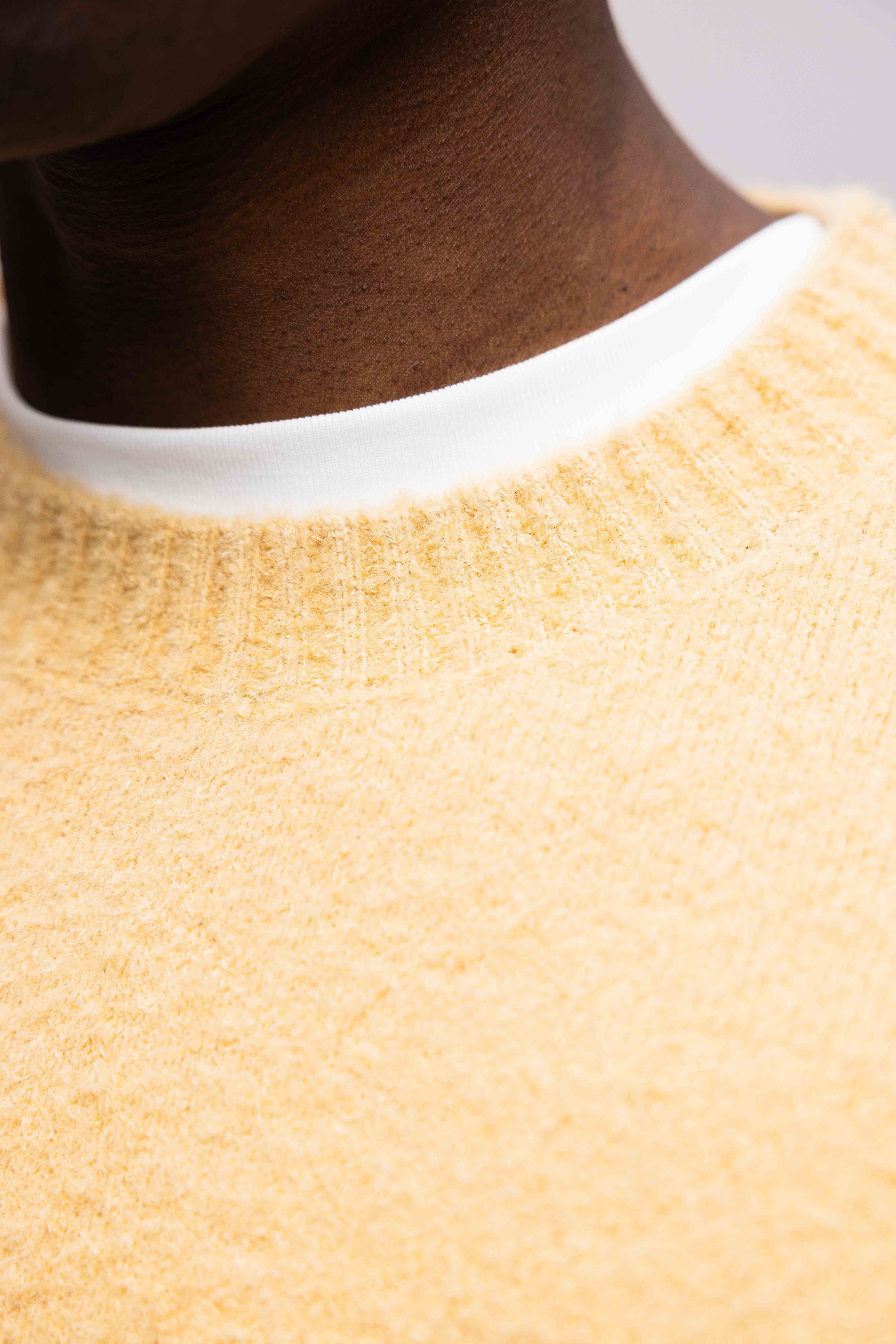 WOOL SWEATER KNIT IVORY SAND
