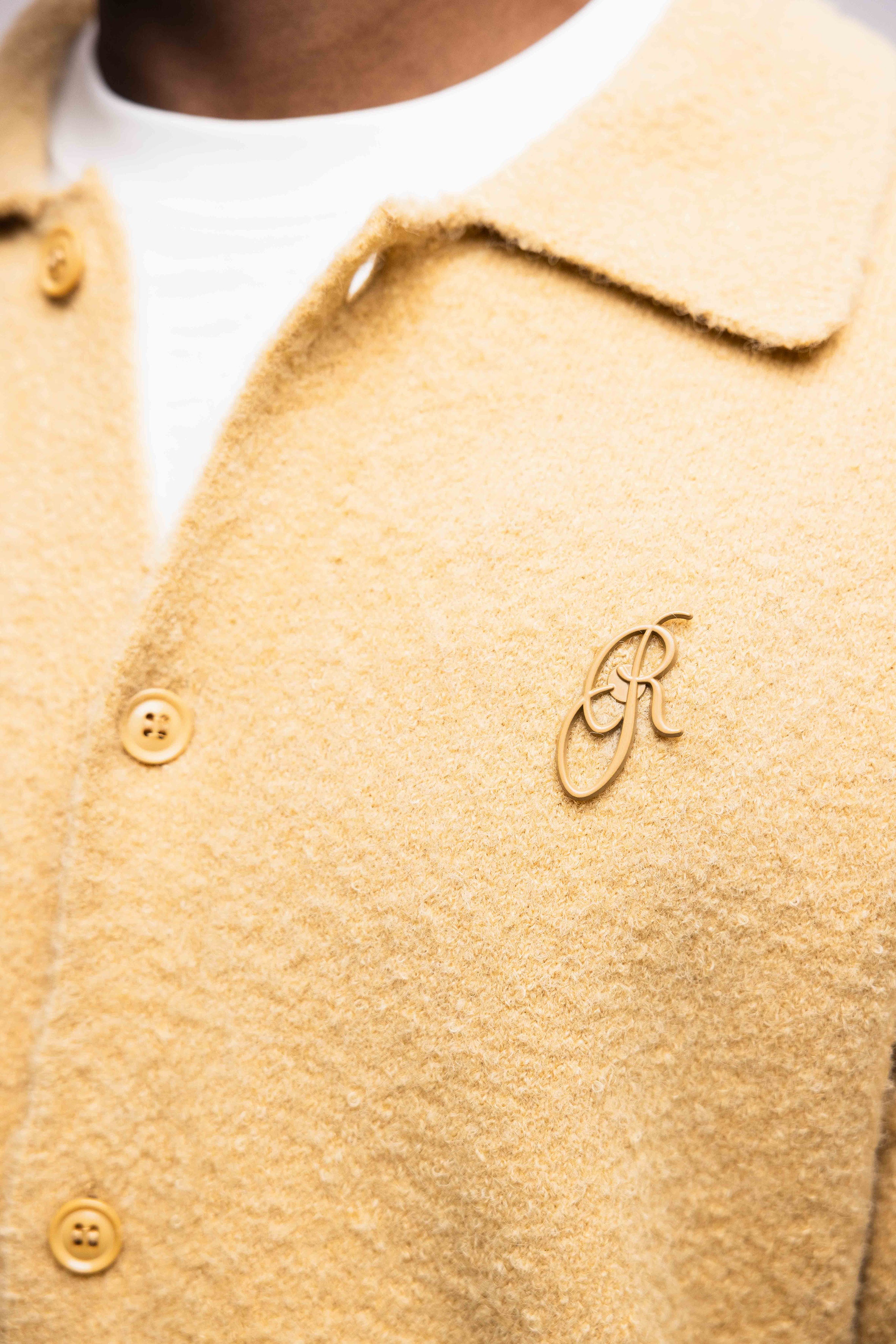 WOOL CARDIGAN KNIT IVORY SAND