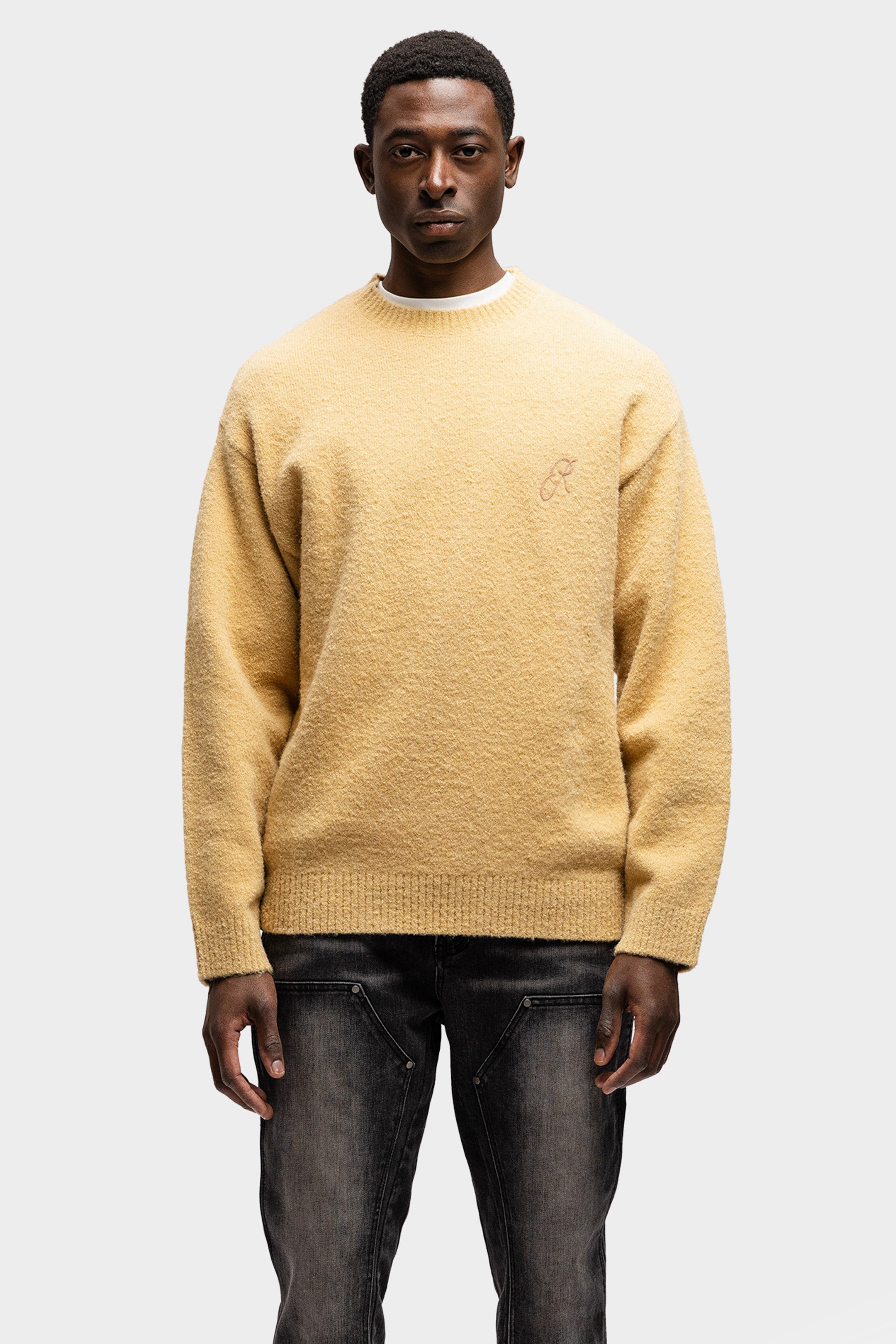 WOOL SWEATER KNIT IVORY SAND