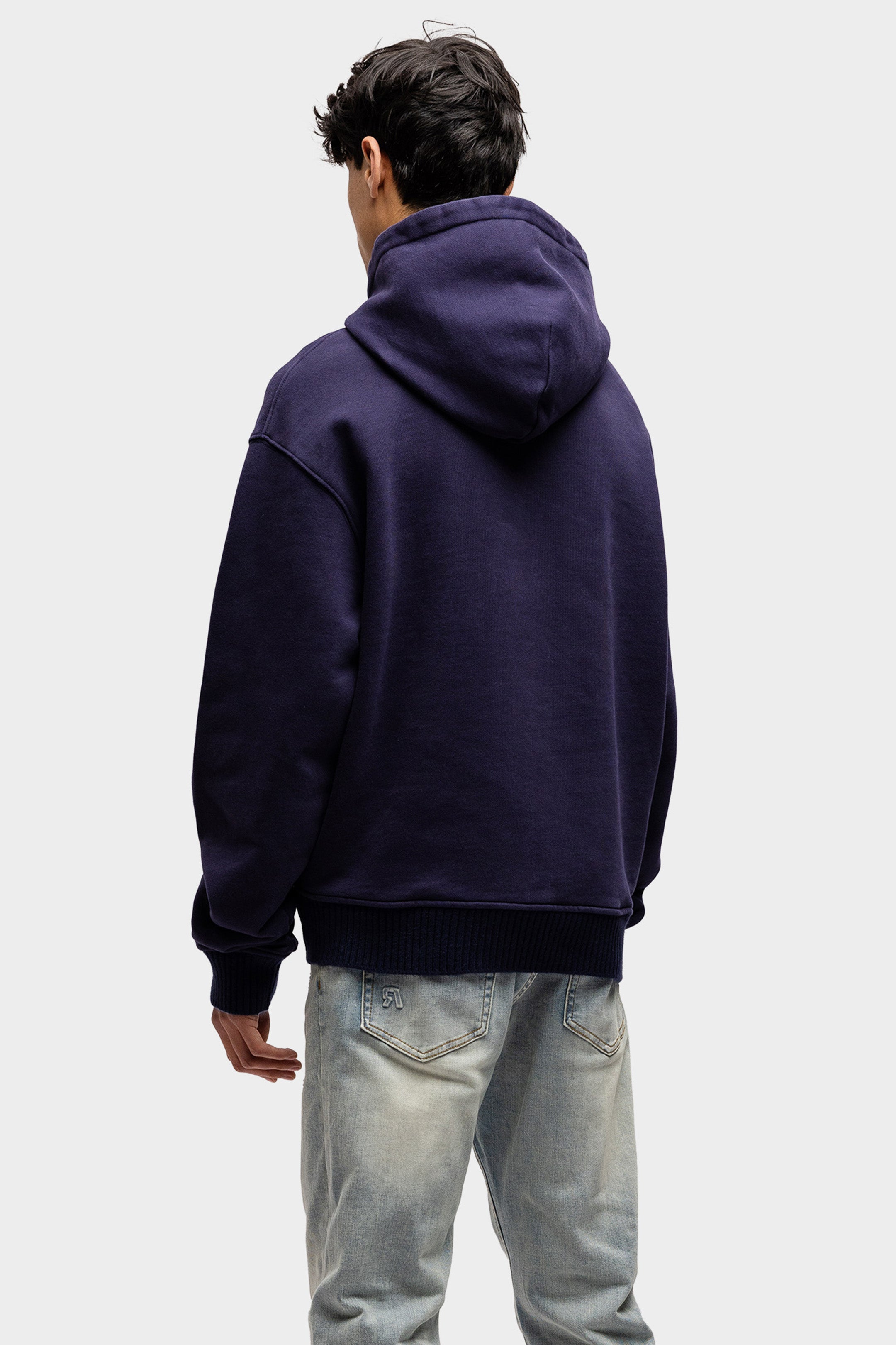 EMBOSSED HOODIE NAVY