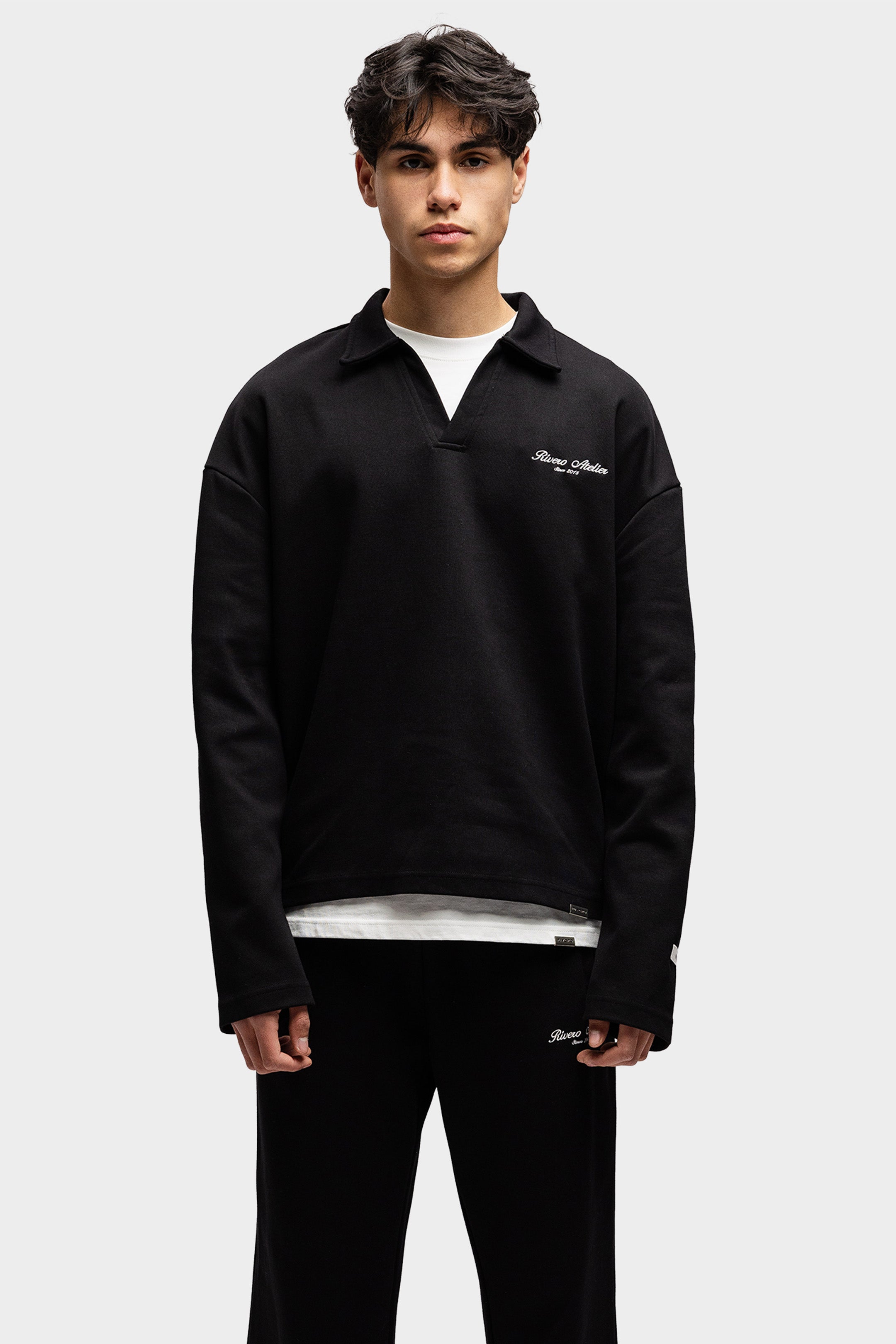 POLO LONGSLEEVE BLACK