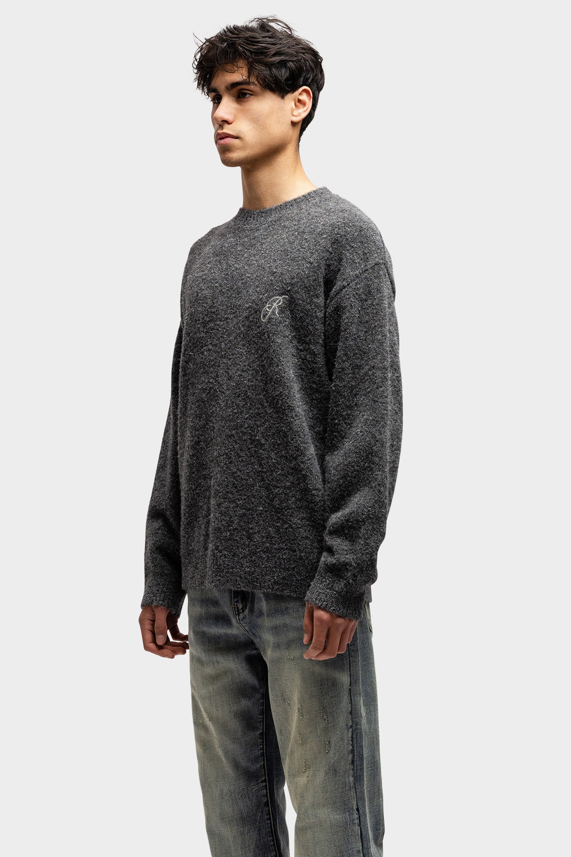 WOOL SWEATER KNIT GREY