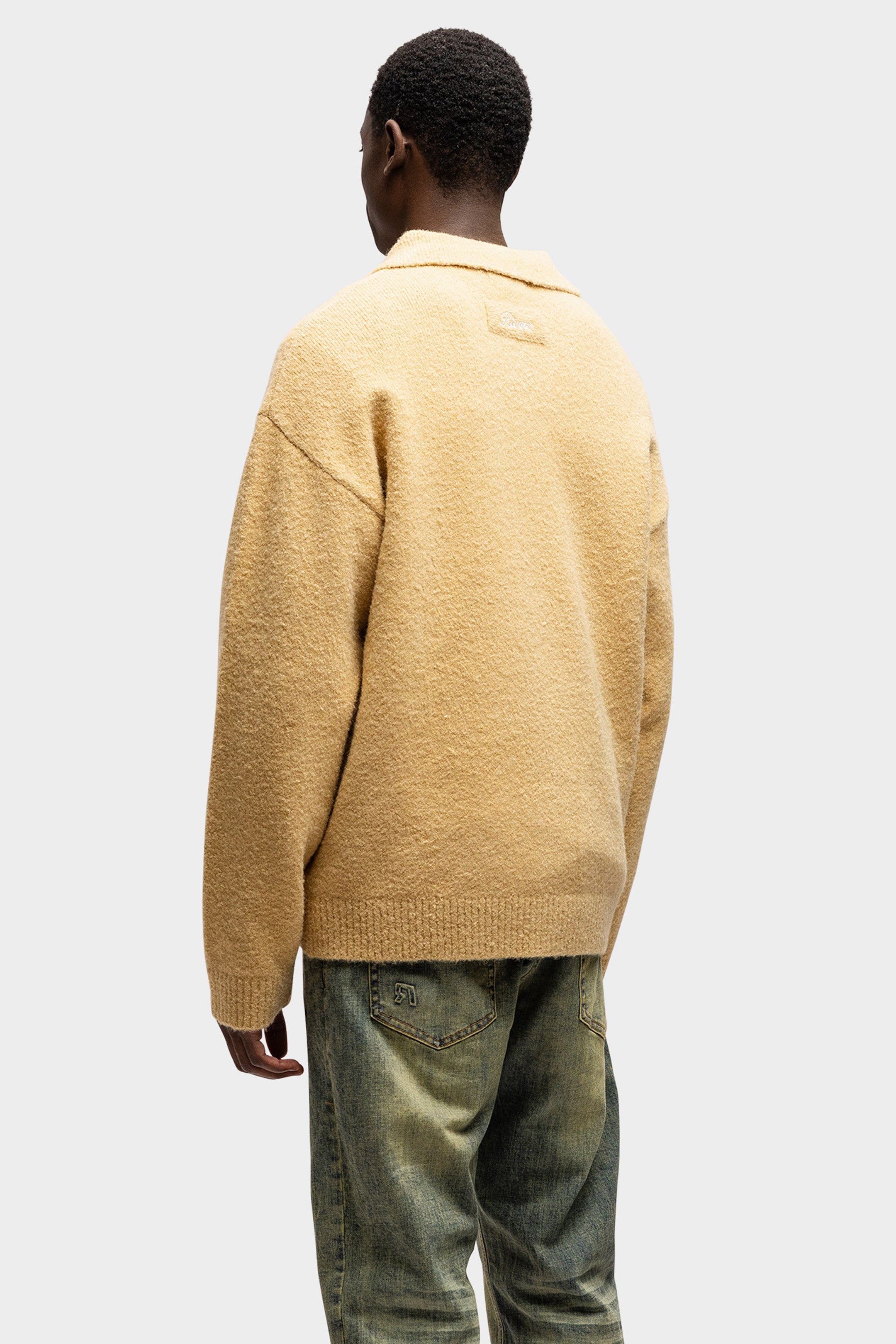 WOOL CARDIGAN KNIT IVORY SAND