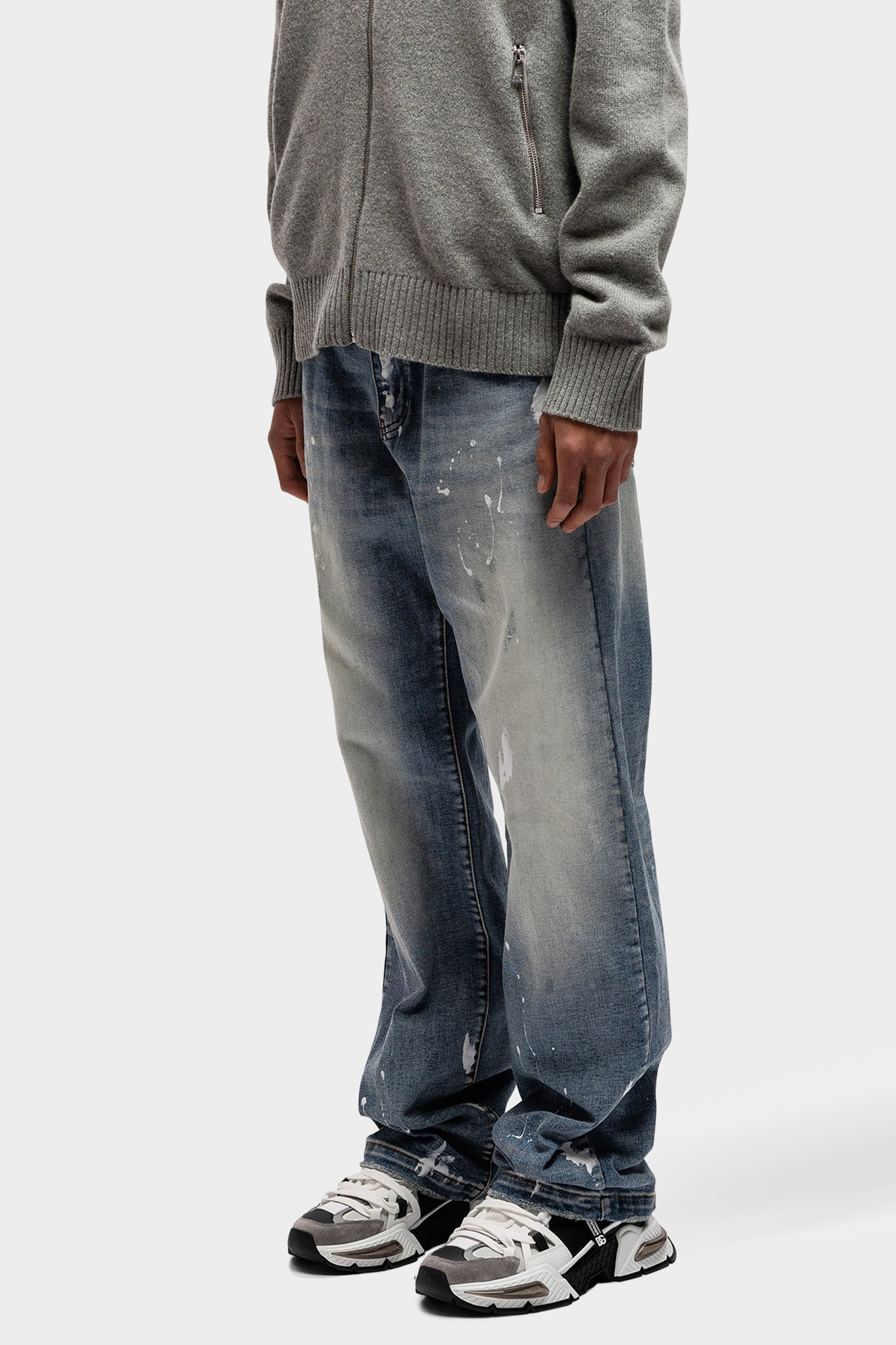CANVAS WASHED DENIM JEANS