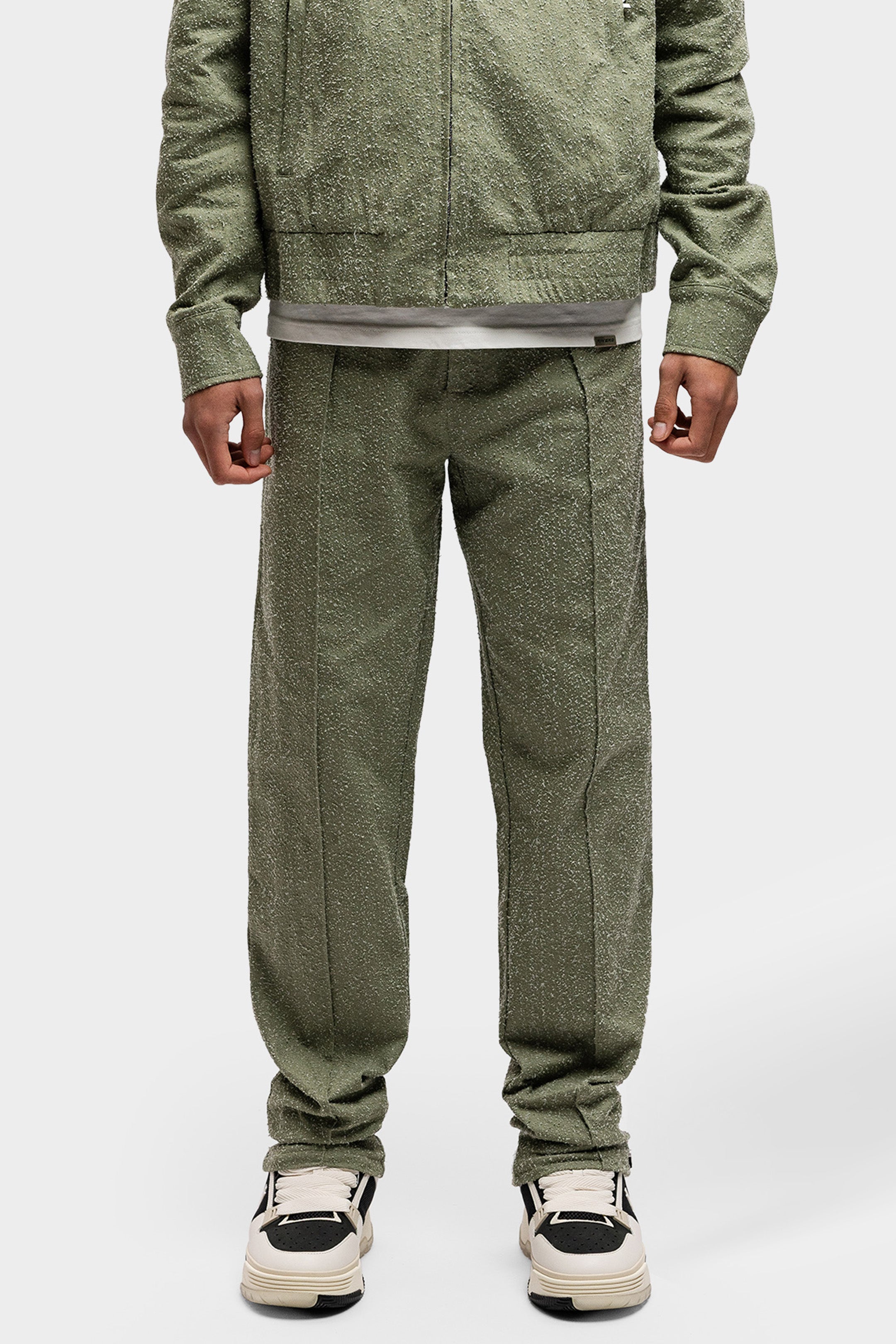SAGE TEXTURED TROUSERS