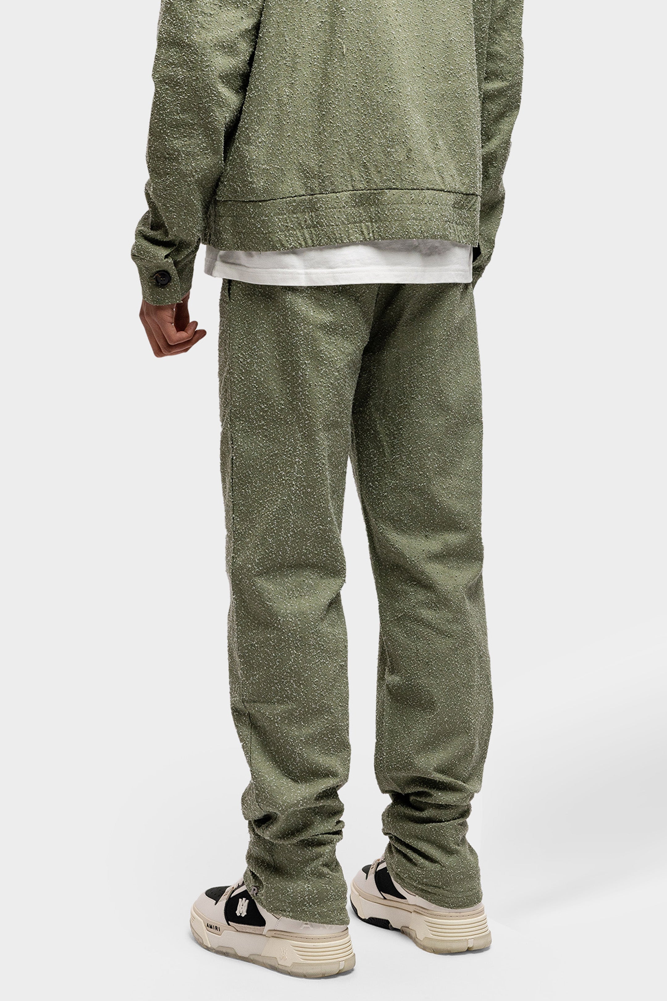 SAGE TEXTURED TROUSERS