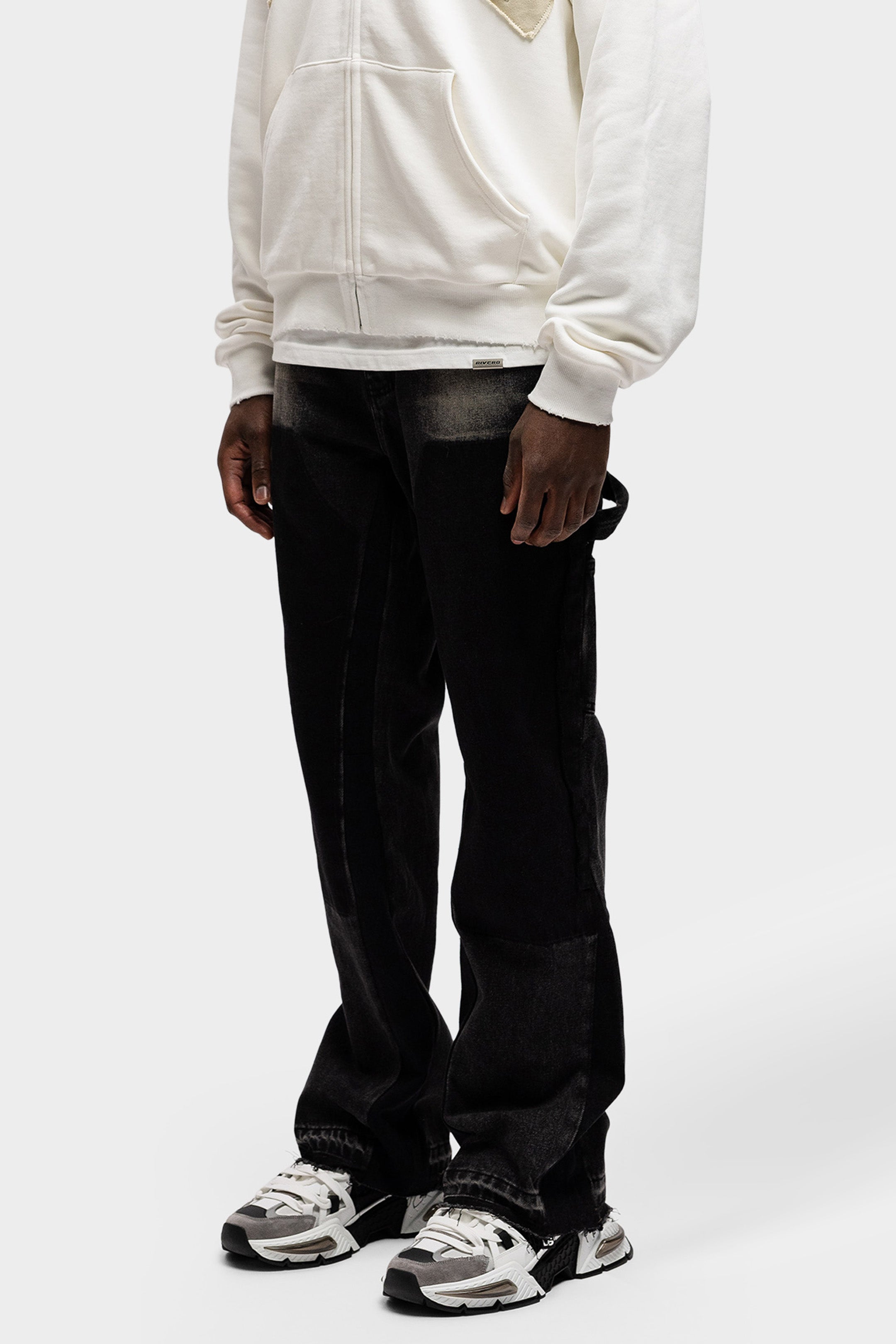 ATELIER CARPENTER FLARED DENIM JEANS BLACK