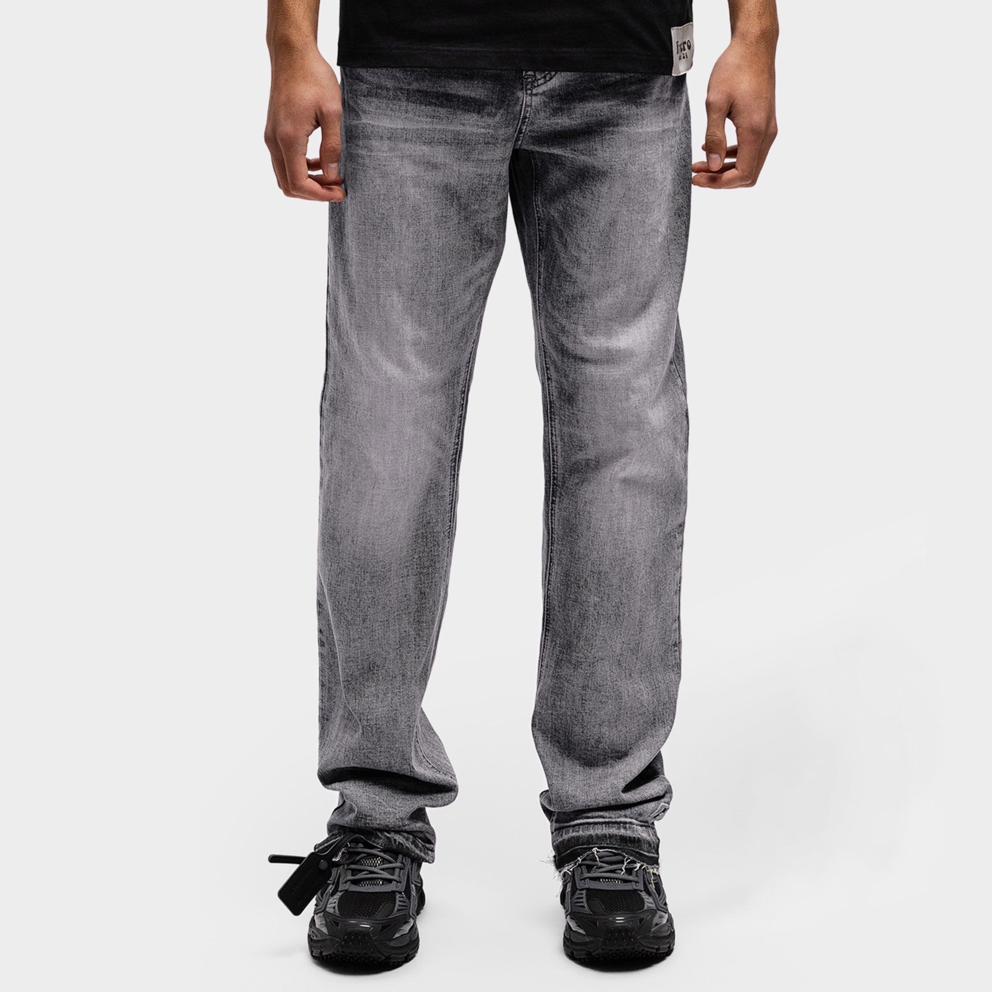 REGULAR GRANITE EMBOSSED DENIM JEANS