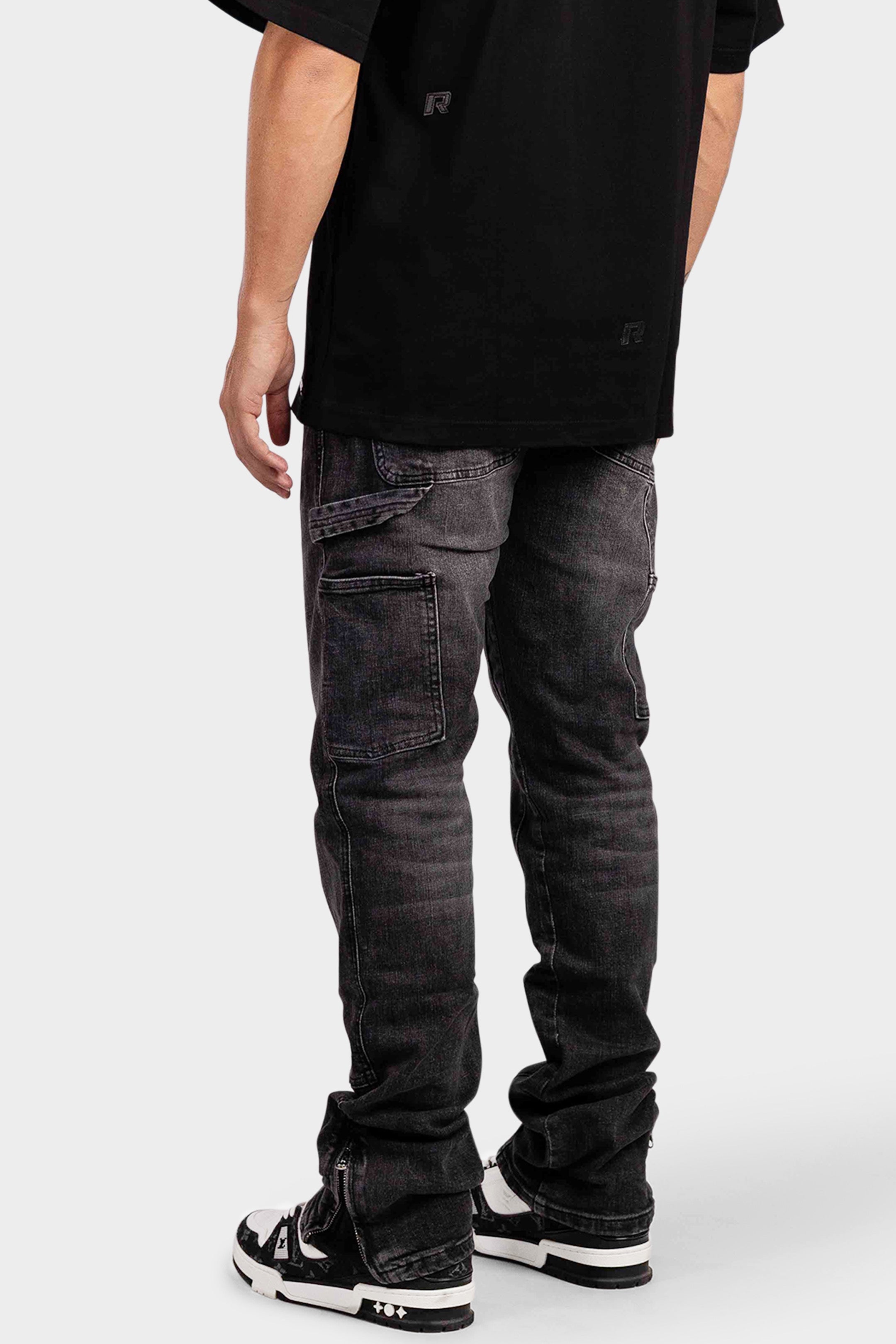 STRAIGHT WORKER DENIM JEANS BLACK