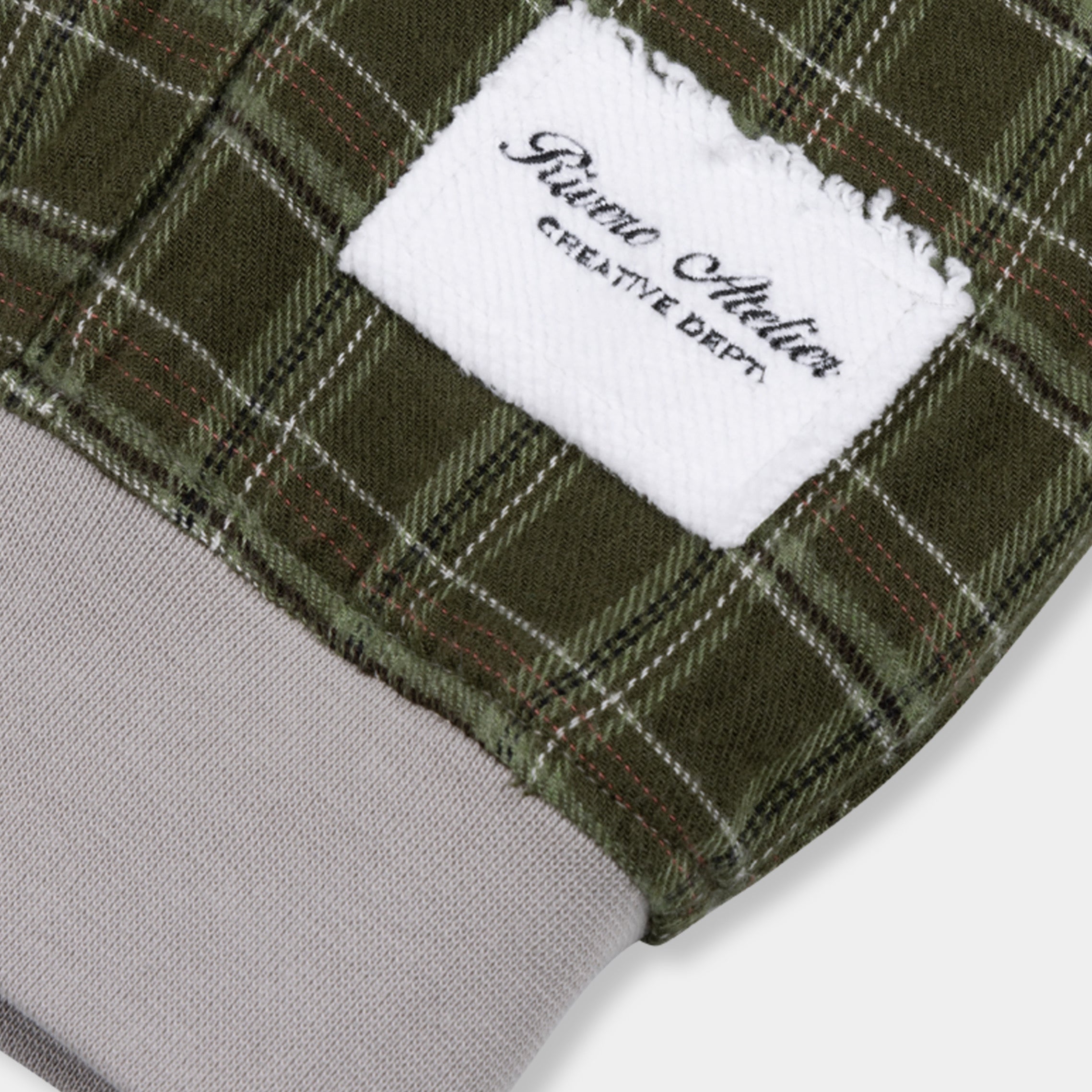 REVERSE PLAID ZIP HOODIE
