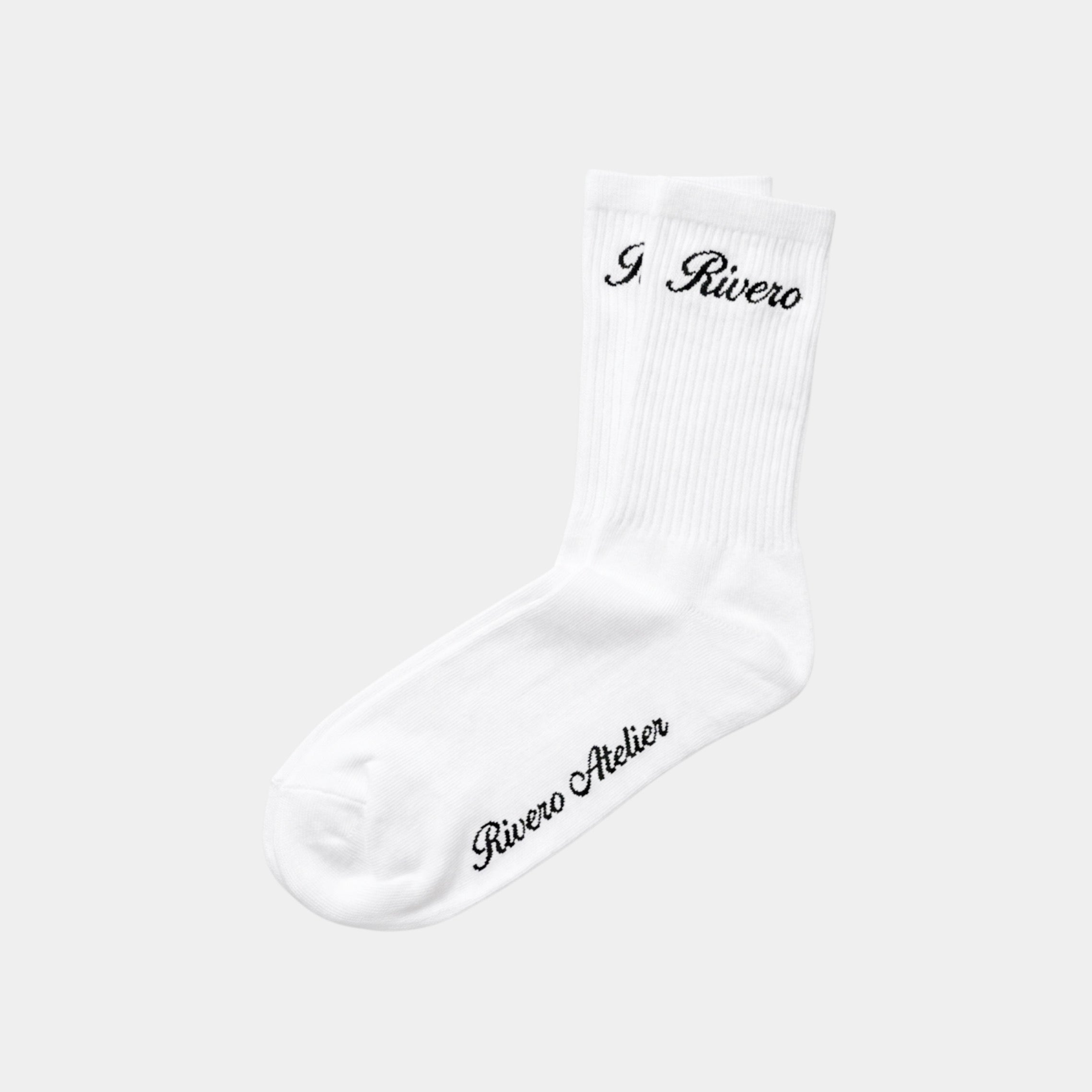 ATELIER LOGO SOCKS WHITE