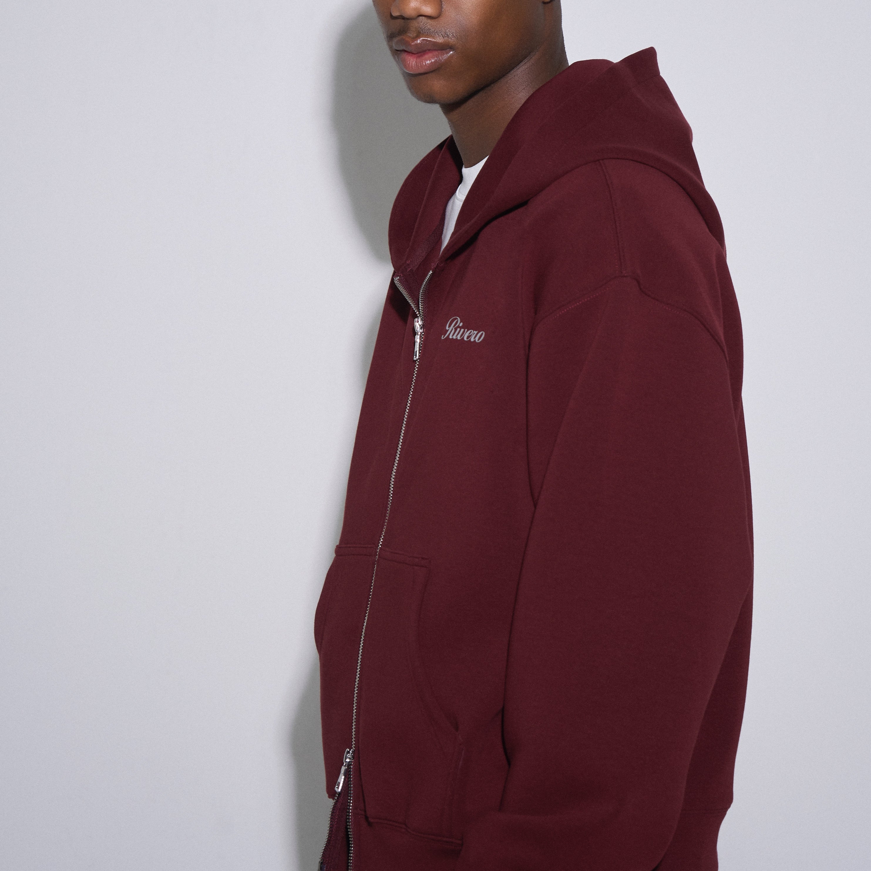 SCUBA ZIP HOODIE MAROON