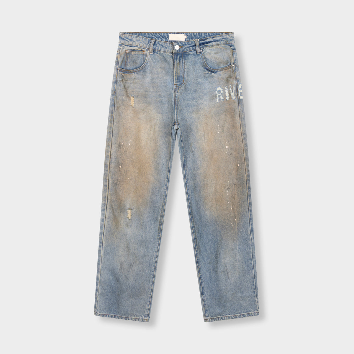 AGED FORM DENIM JEANS