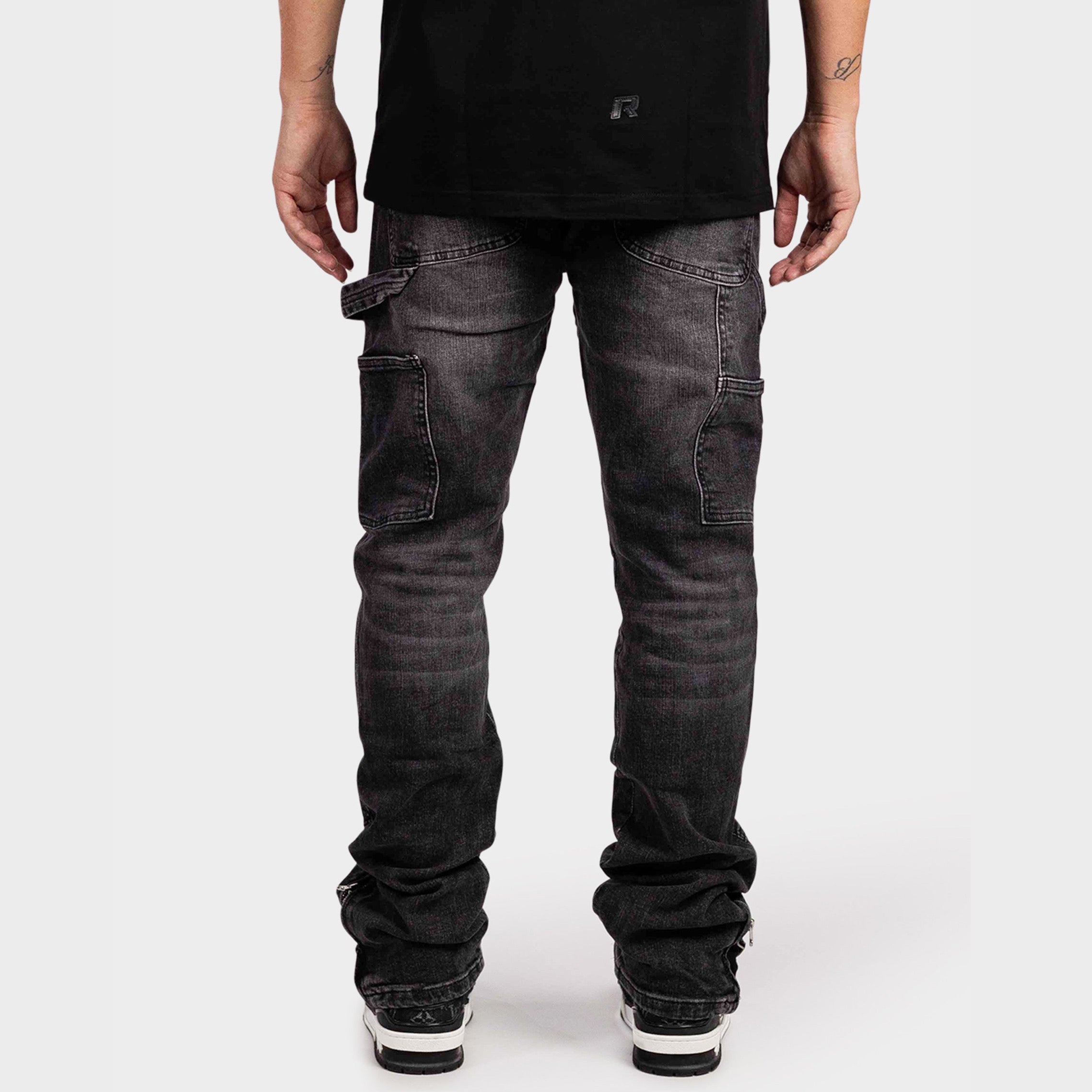 STRAIGHT WORKER DENIM JEANS BLACK