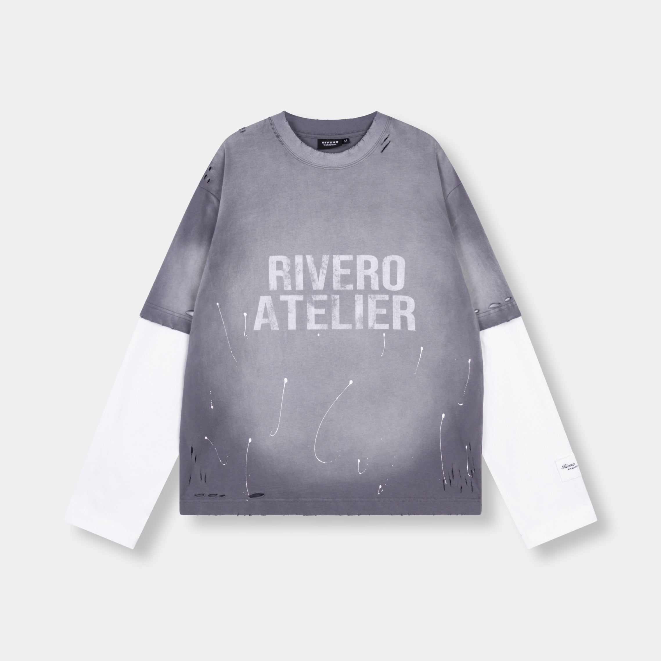 FADE ARTIFACT ASH DOUBLE LAYERED TEE