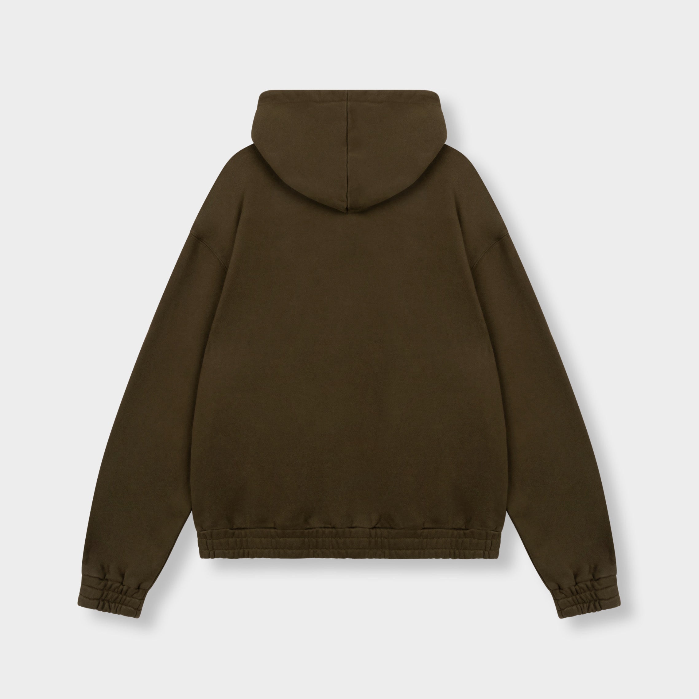 FRAYED ECHO HOODIE BROWN
