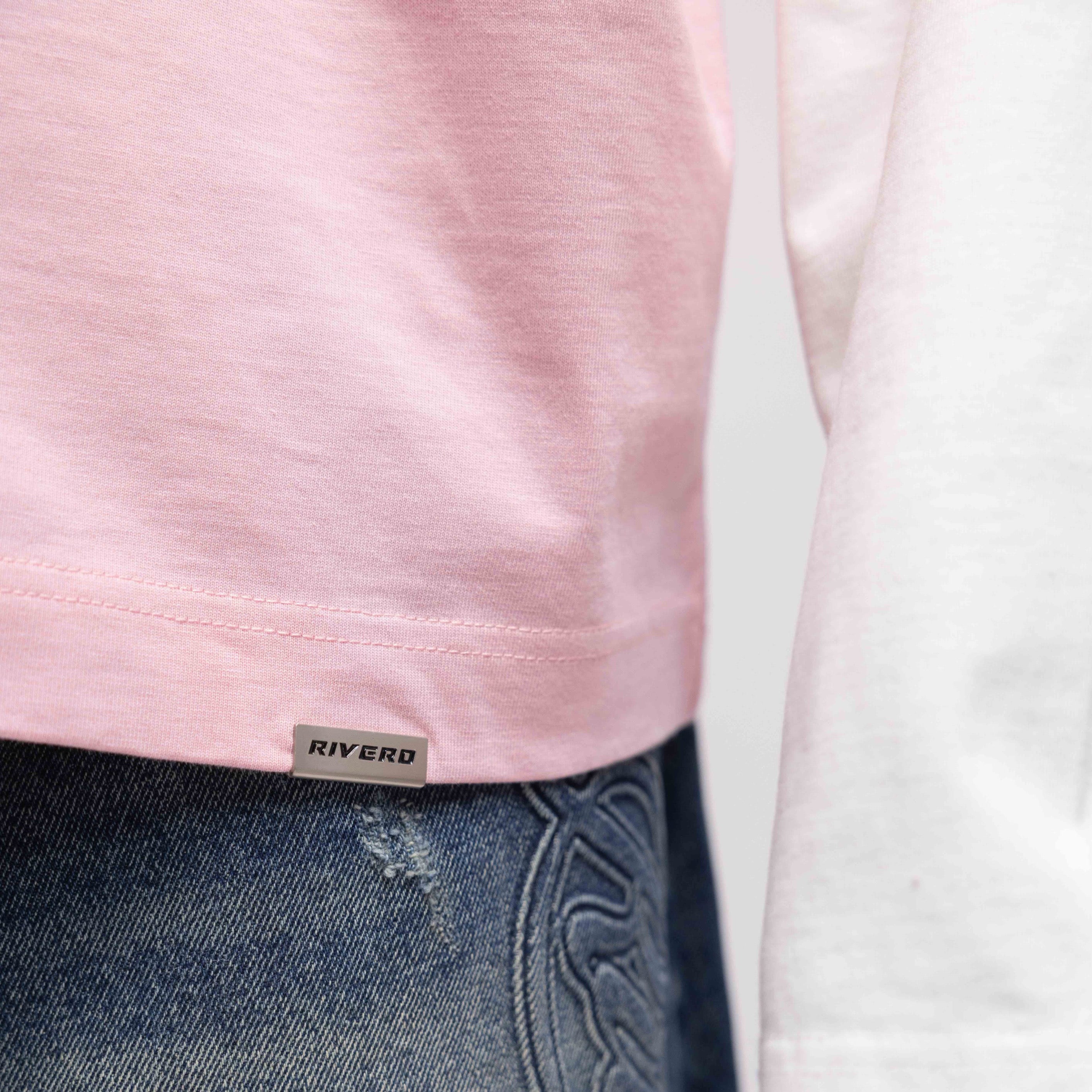 DAYDREAM DOUBLE LAYERED TEE PINK/WHITE