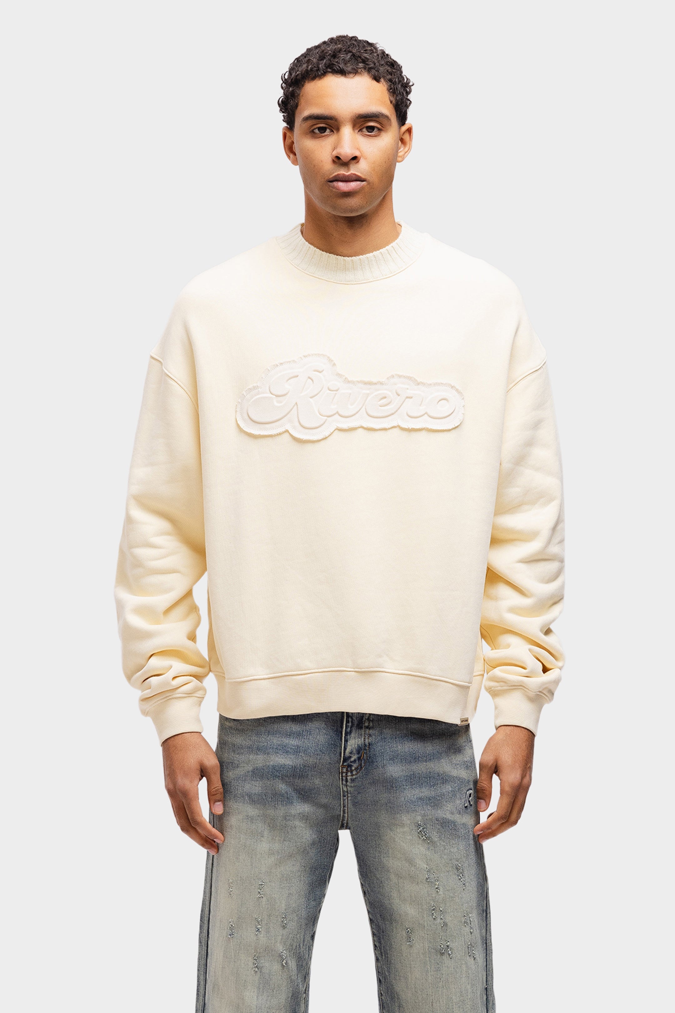 EMBOSSED SWEATER OFF WHITE