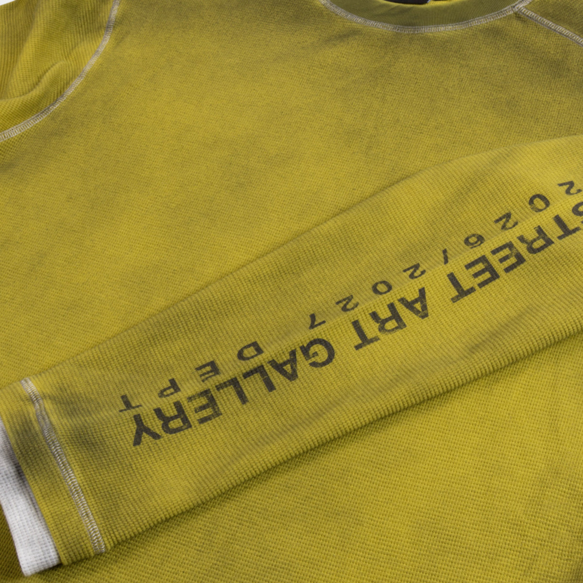 CONTRAST AGED WAFFLE LONGSLEEVE