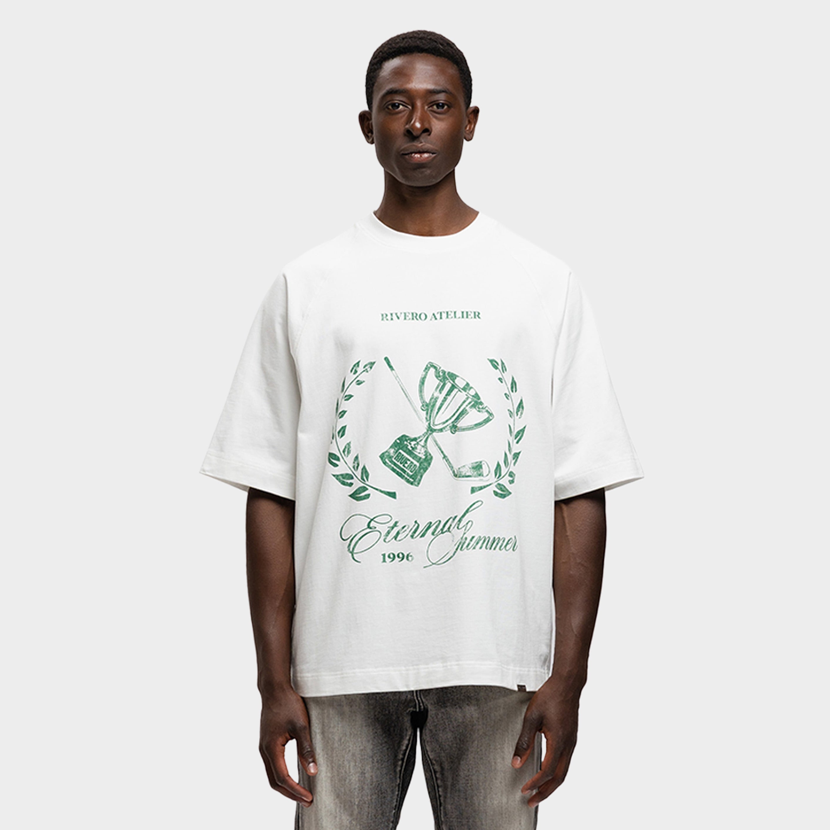 ETERNAL SUMMER T-SHIRT WHITE/GREEN