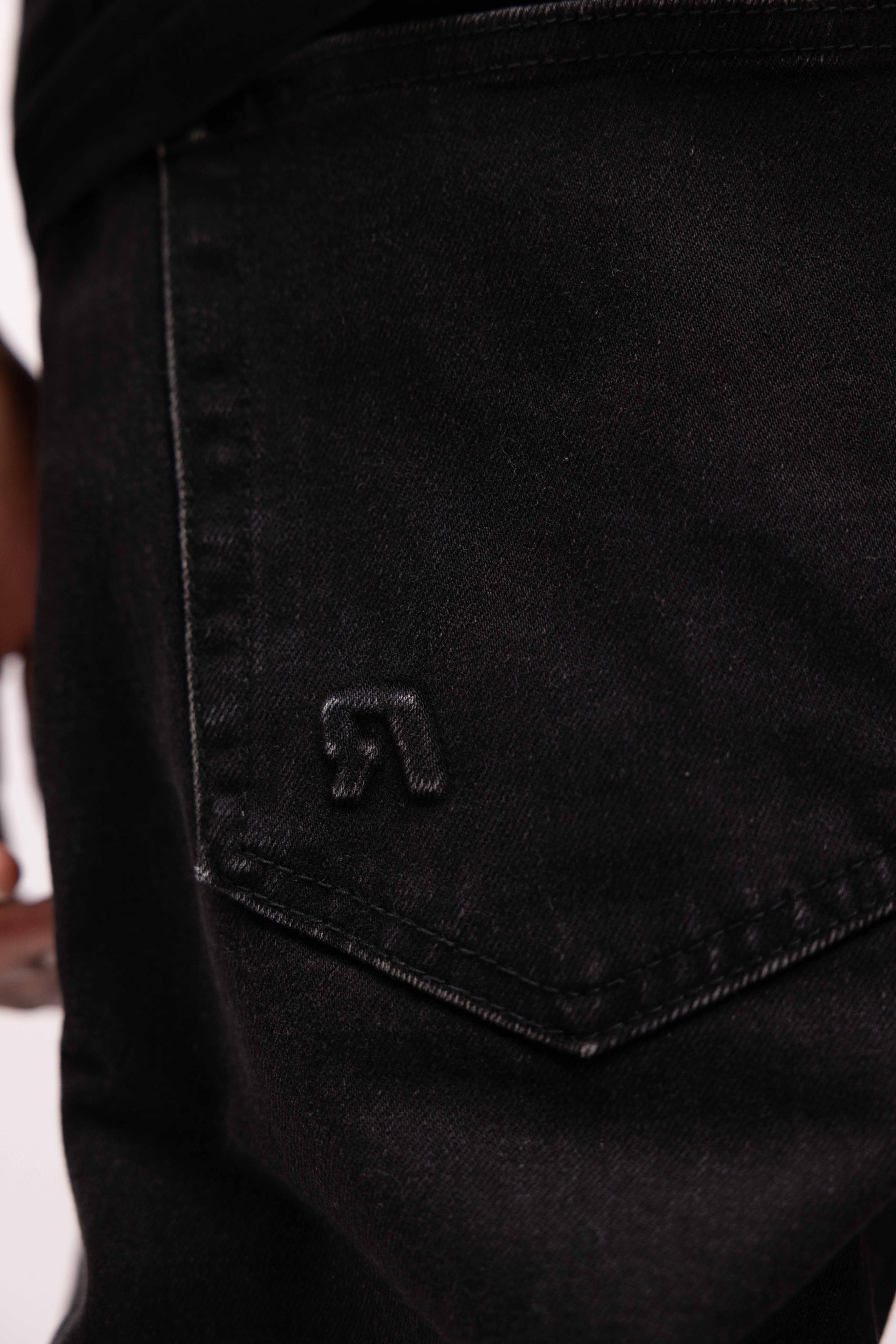 REGULAR GRADIENT WASHED DENIM JEANS BLACK/GREY