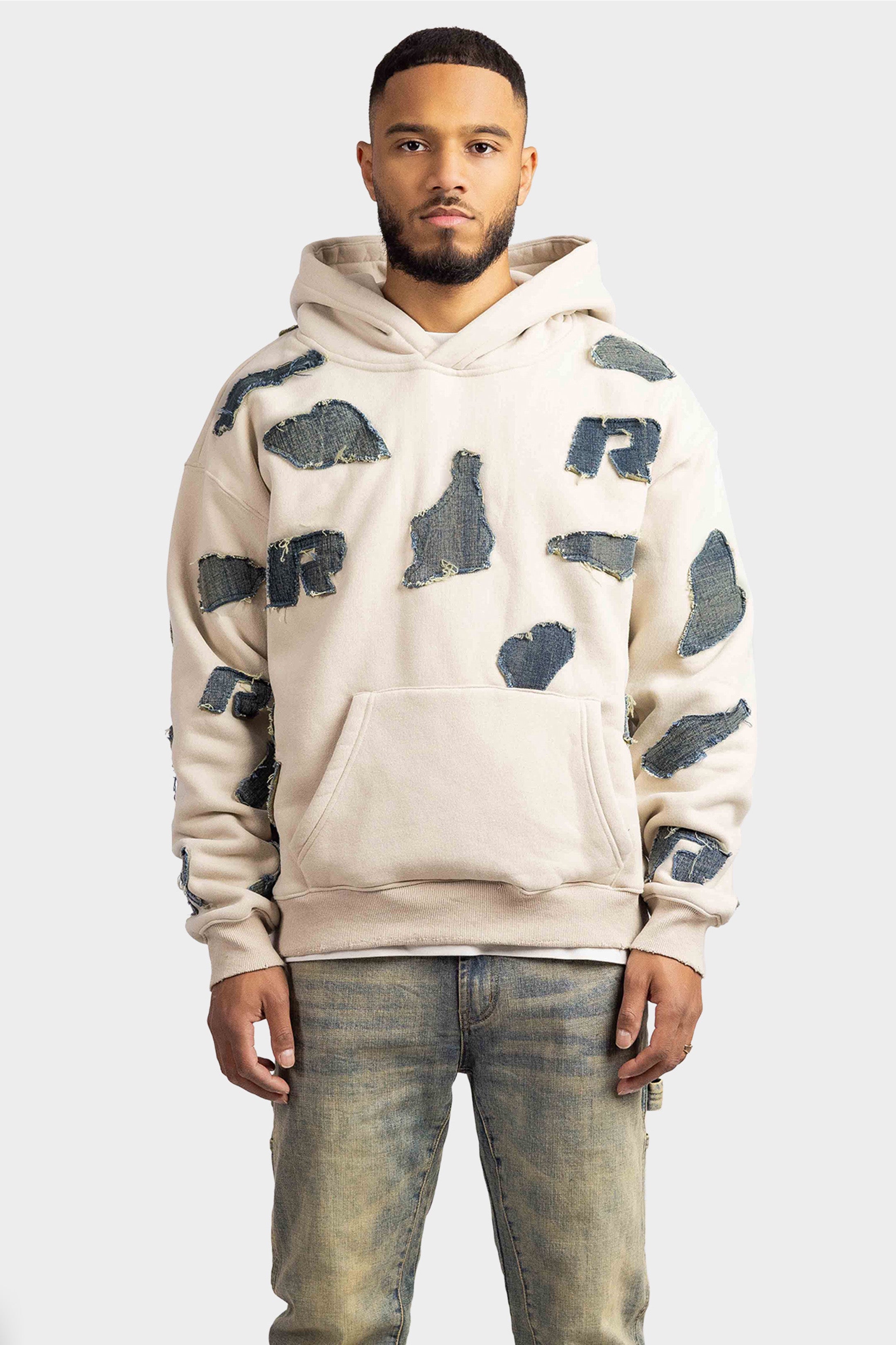 DENIM HOODIE SAND