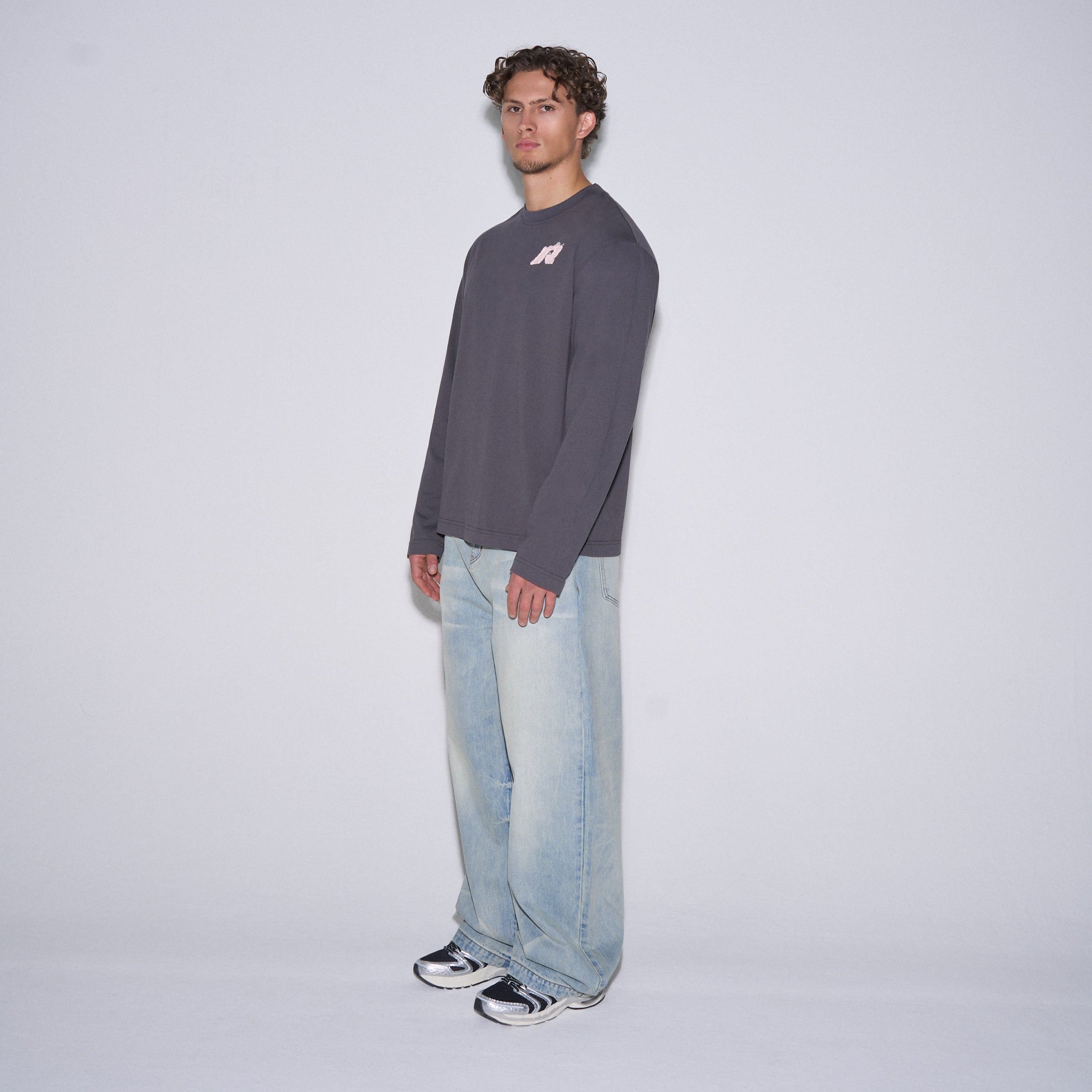 BAGGY MIST BLUE DENIM JEANS PRE-ORDER