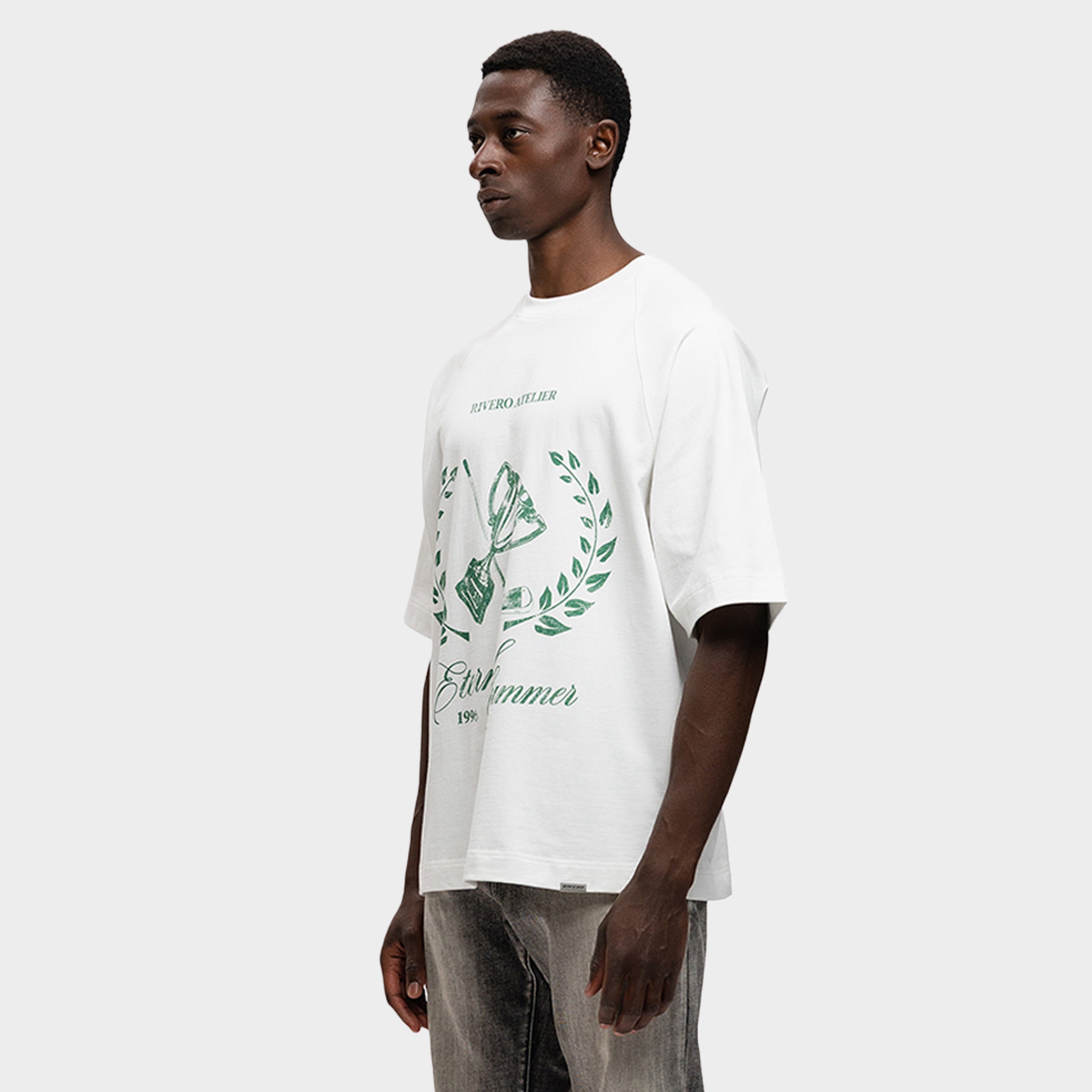 ETERNAL SUMMER T-SHIRT WHITE/GREEN