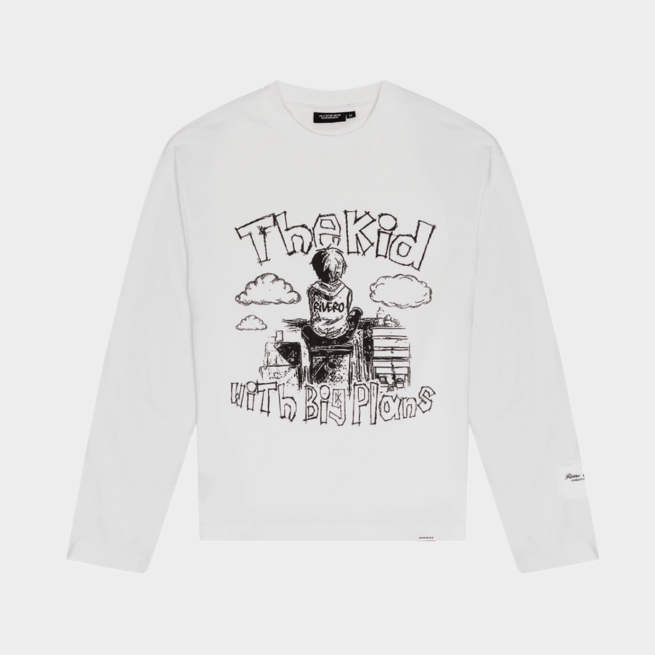 BIG PLANS GRAFFITI LONGSLEEVE WHITE