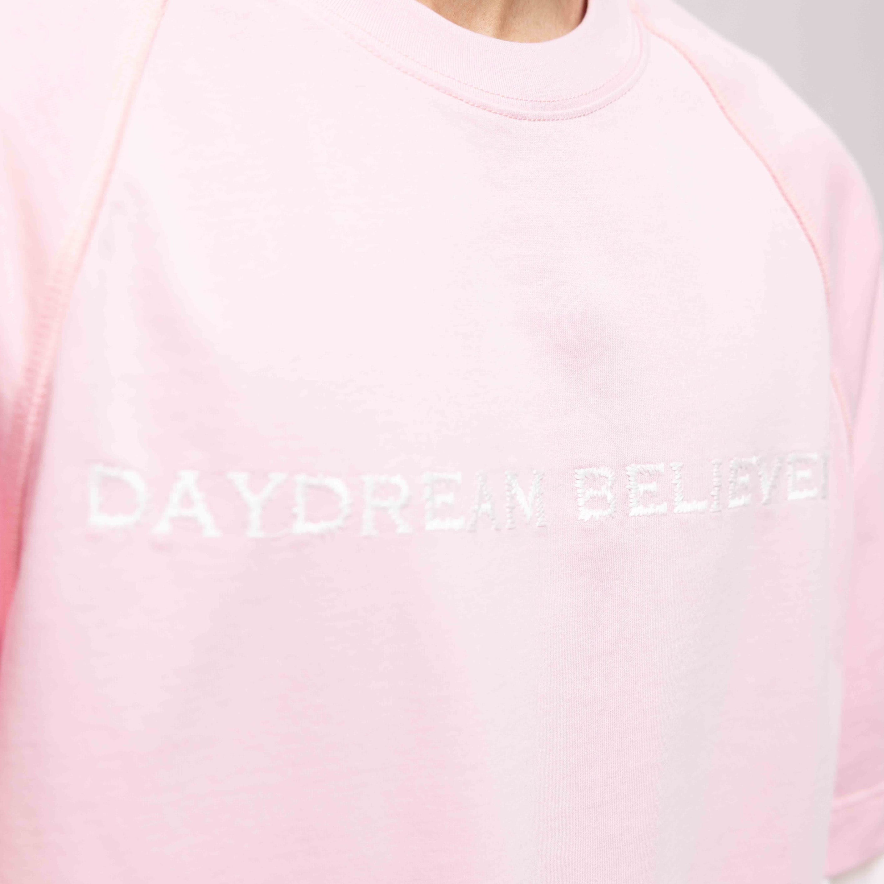 DAYDREAM DOUBLE LAYERED TEE PINK/WHITE
