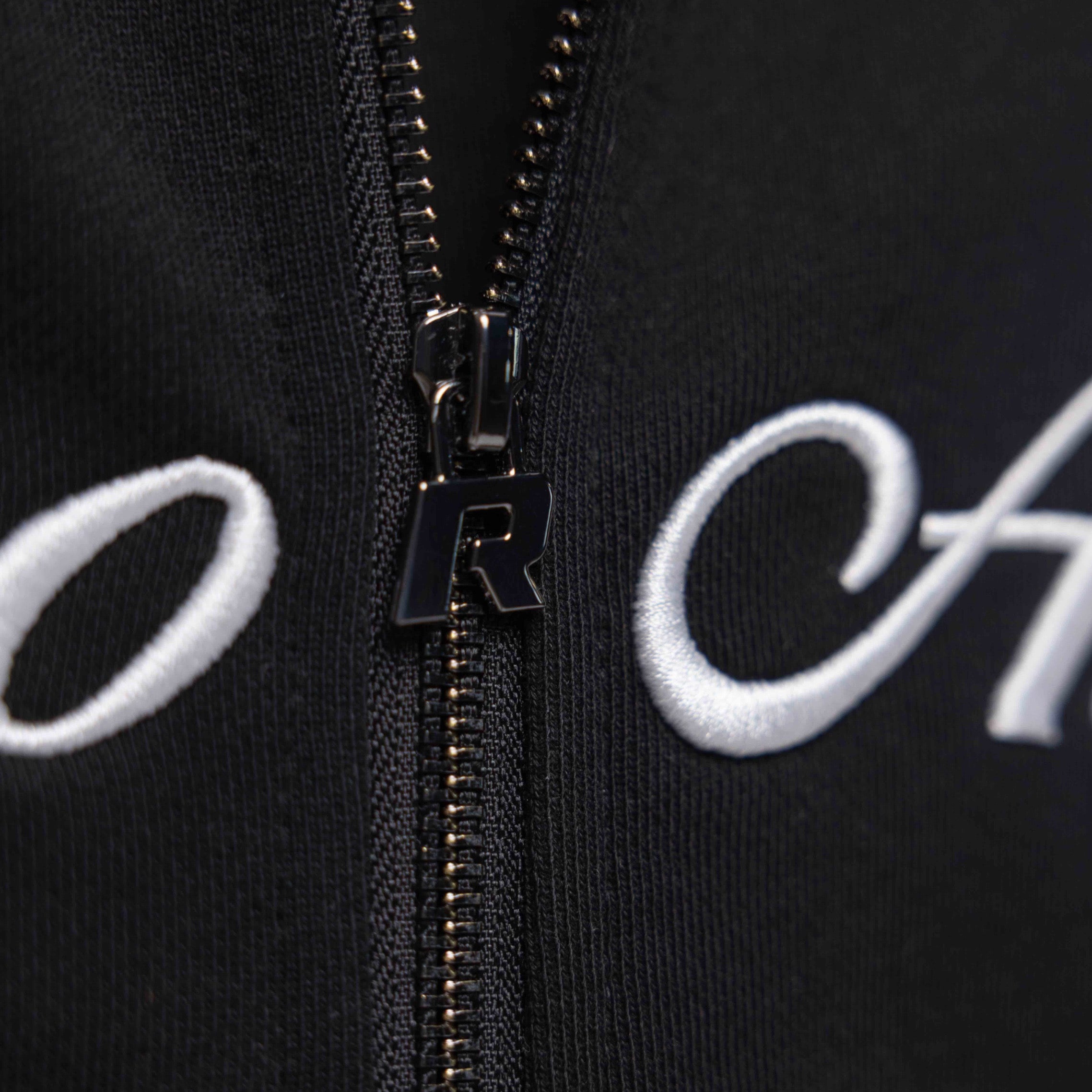 ATELIER RETRO DOUBLE ZIP HOODIE BLACK