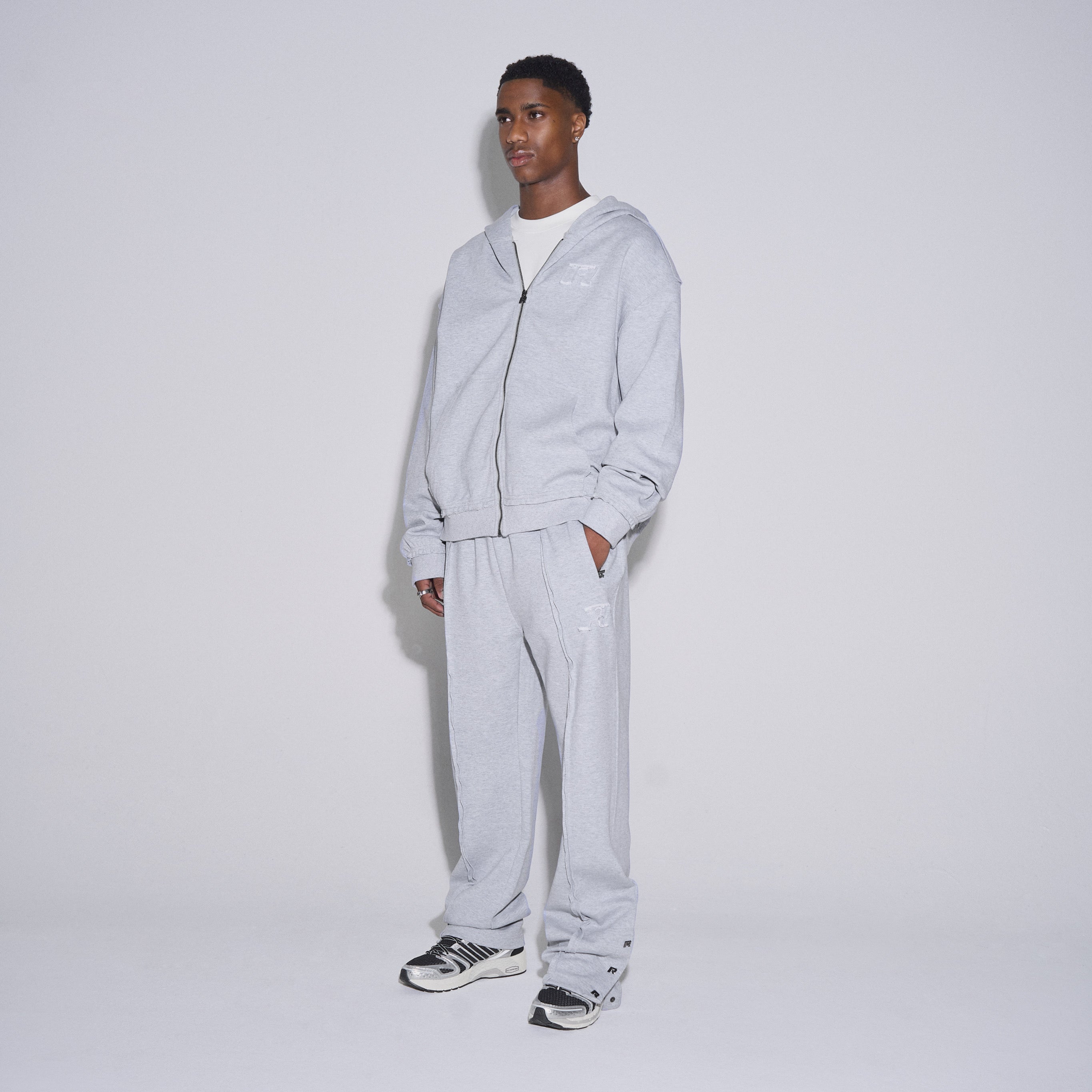 URBAN ZIP HOODIE GREY