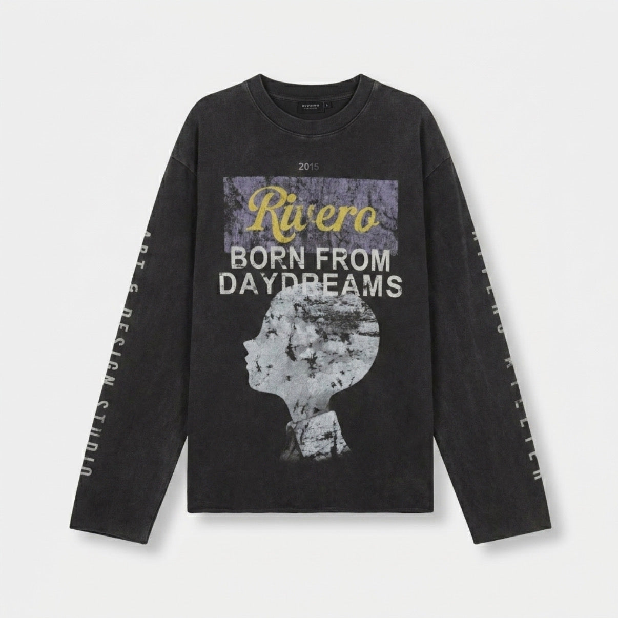 DAYDREAMS RAW EDGE LONGSLEEVE WASHED BLACK