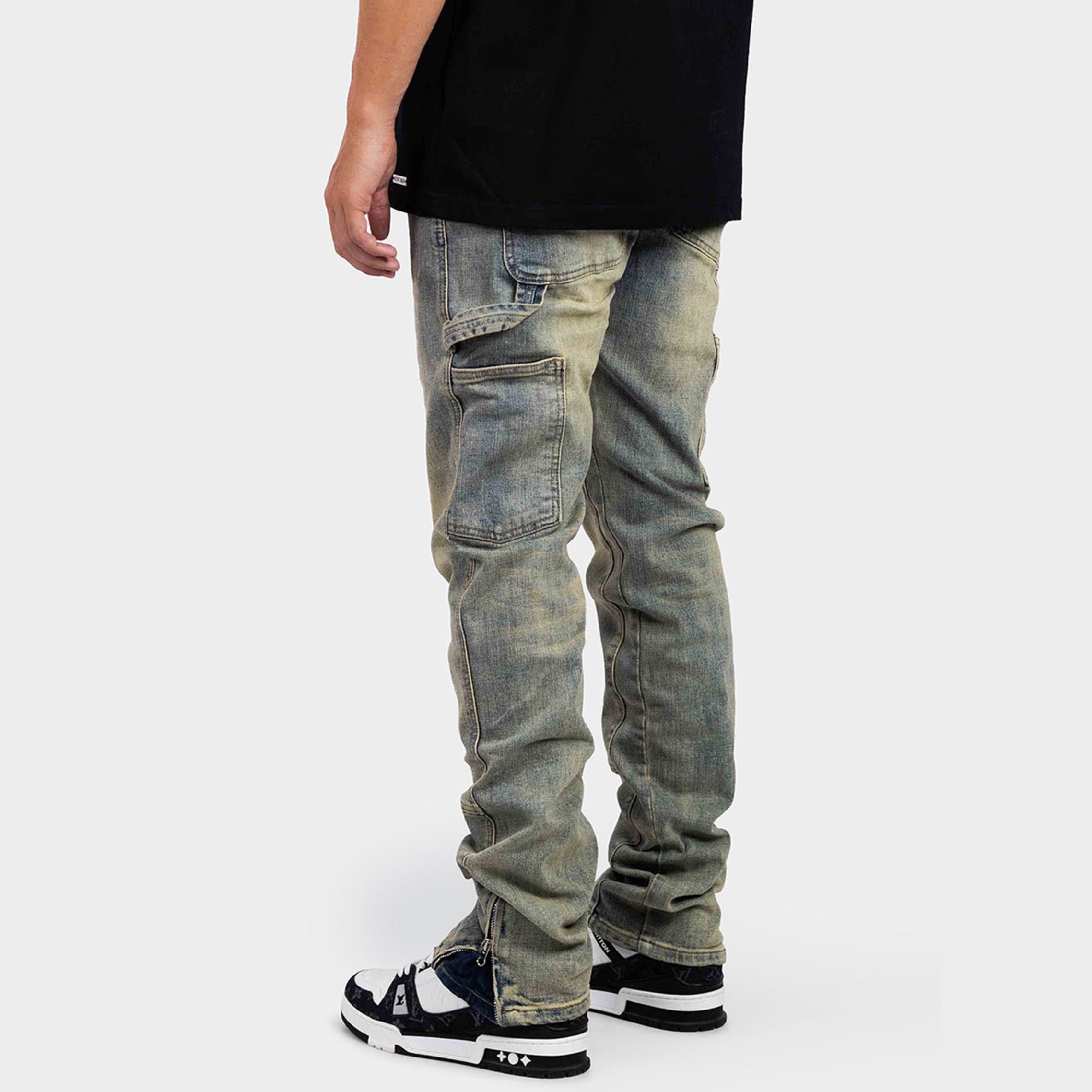 STRAIGHT WORKER DENIM JEANS