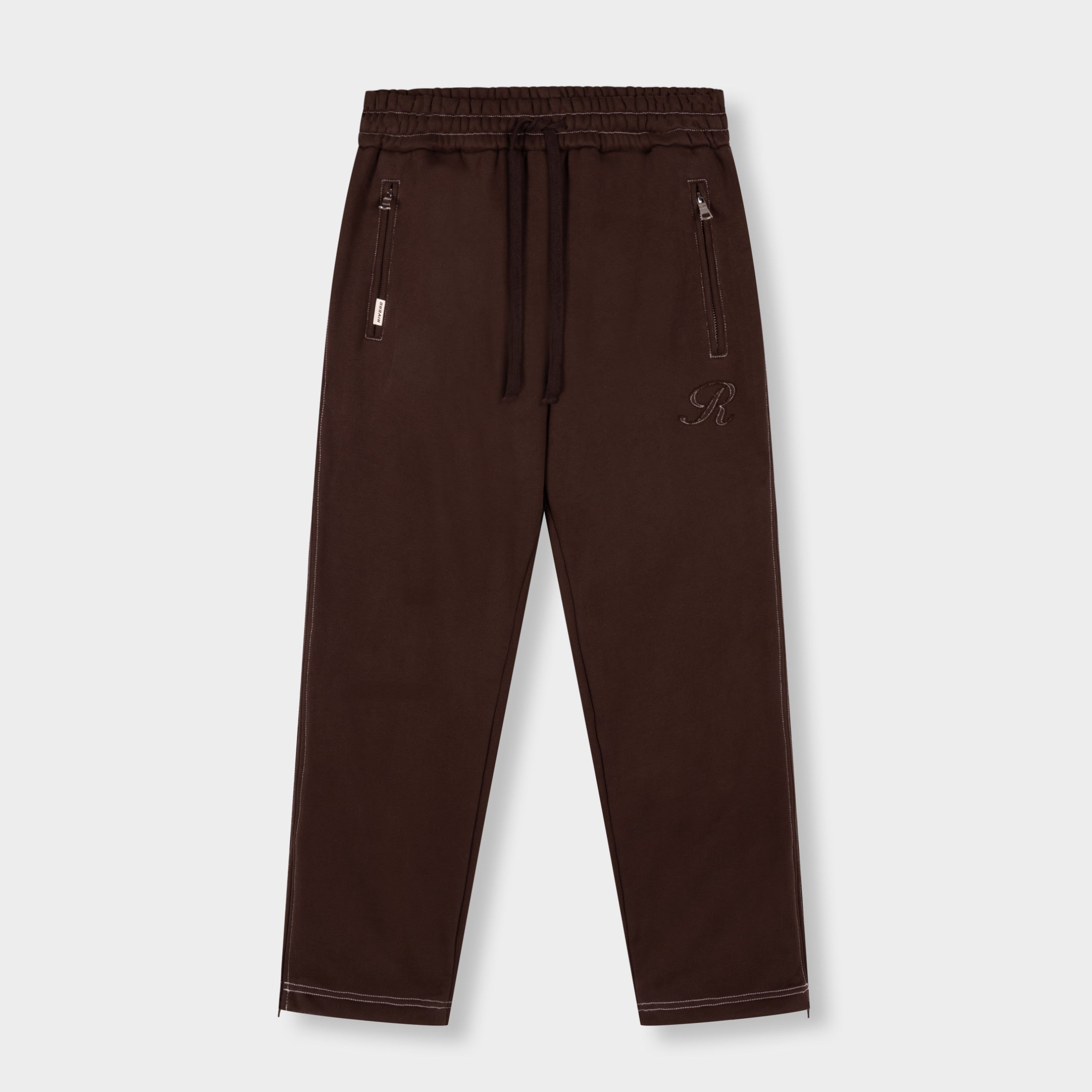 SEAMS ZIP JOGGER BROWN